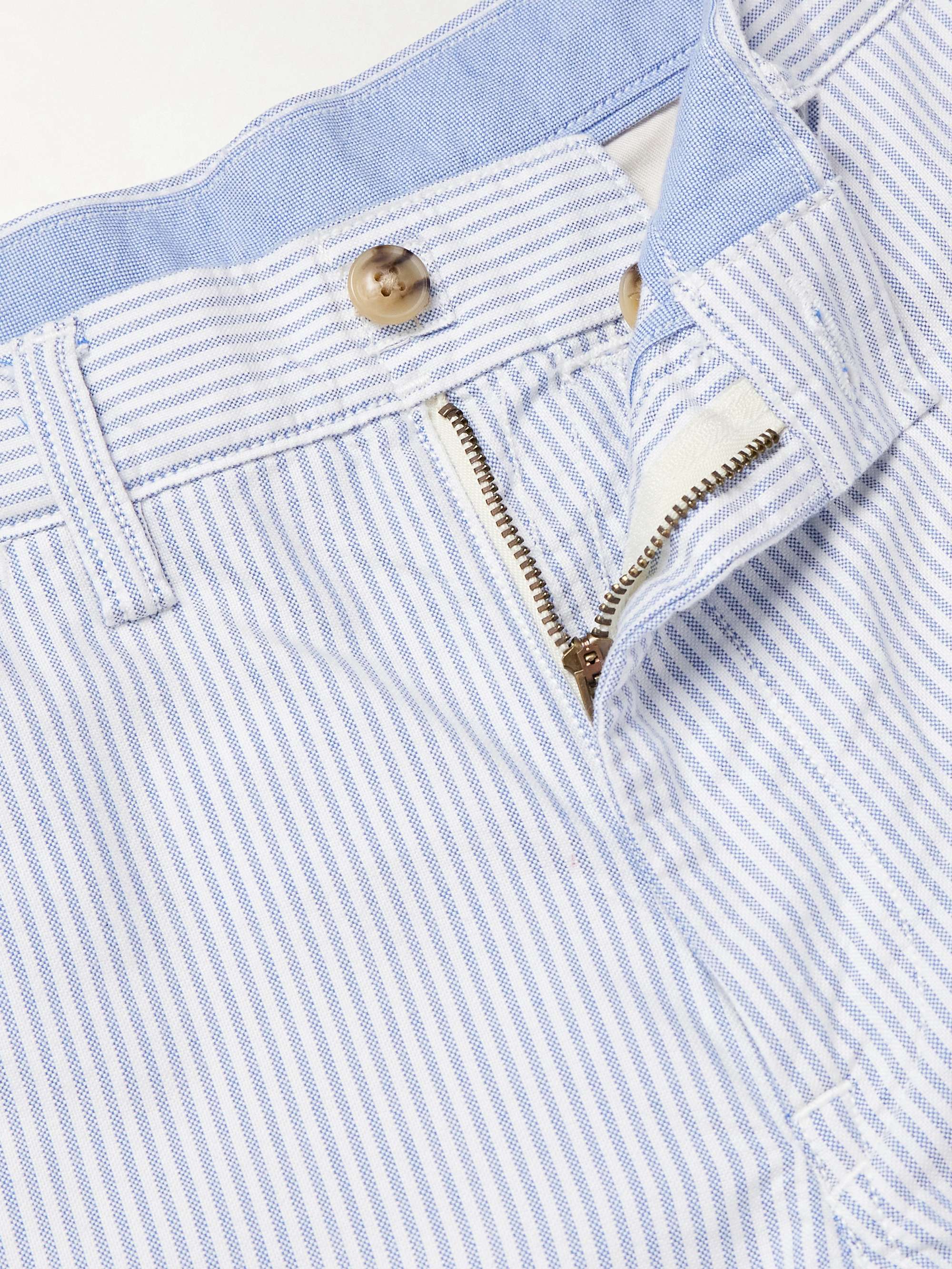 Bedford Straight-Leg Striped Cotton Oxford Shorts view