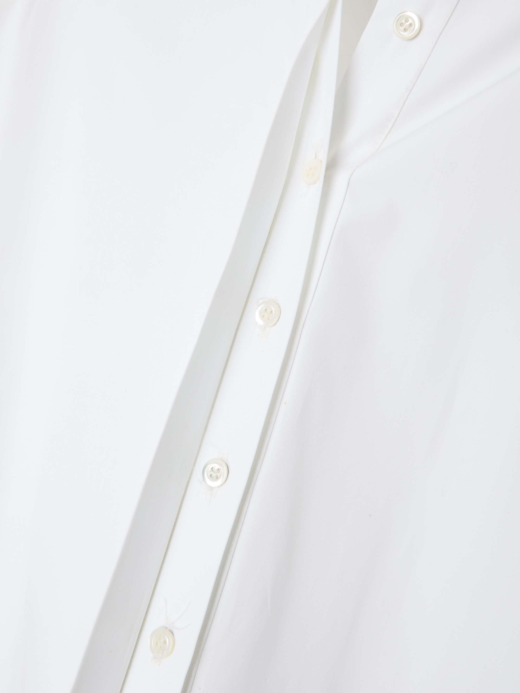 Belted organic cotton-poplin midi shirt dress view