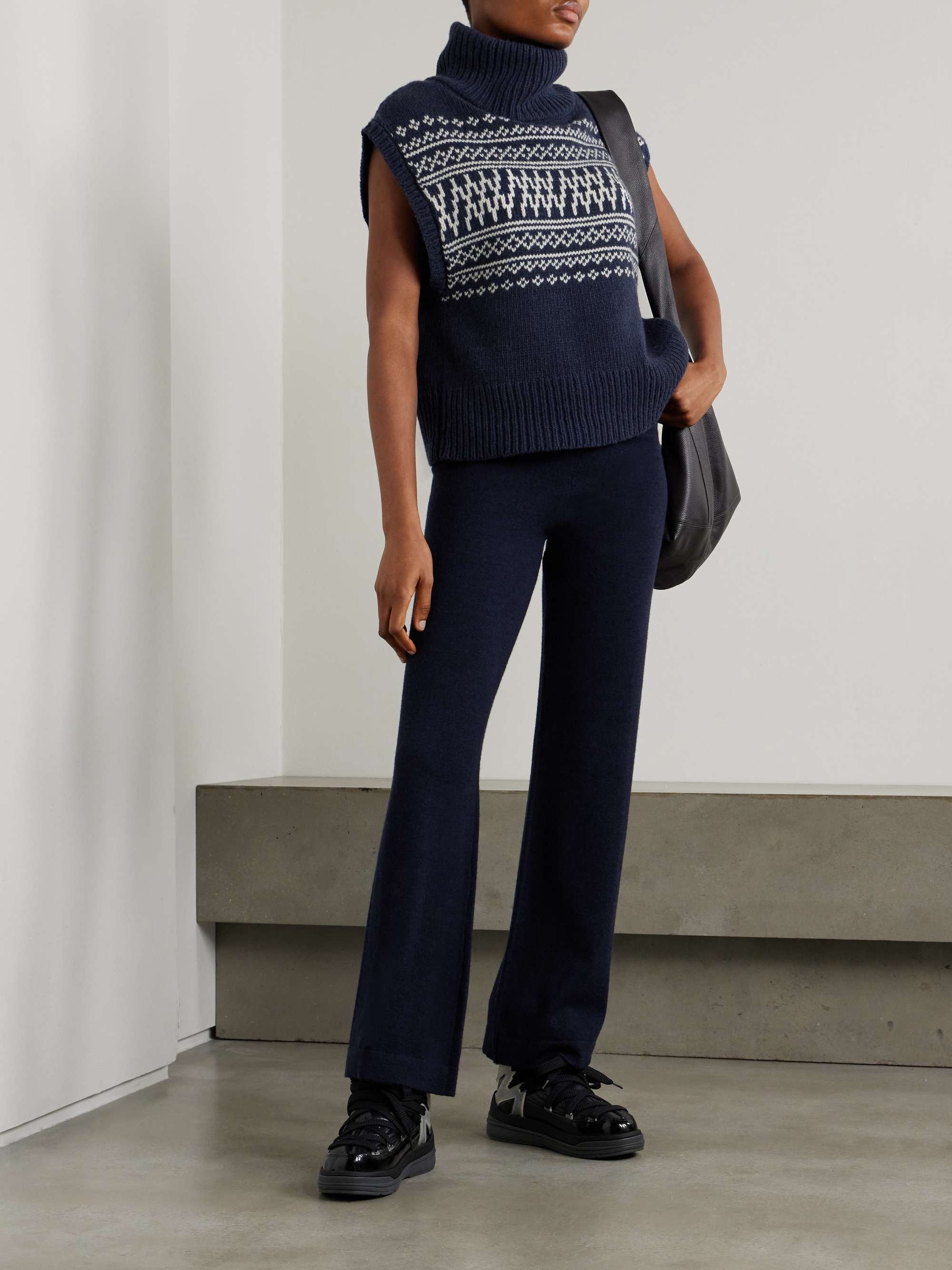 Setesdal merino wool and cashmere-blend turtleneck vest view