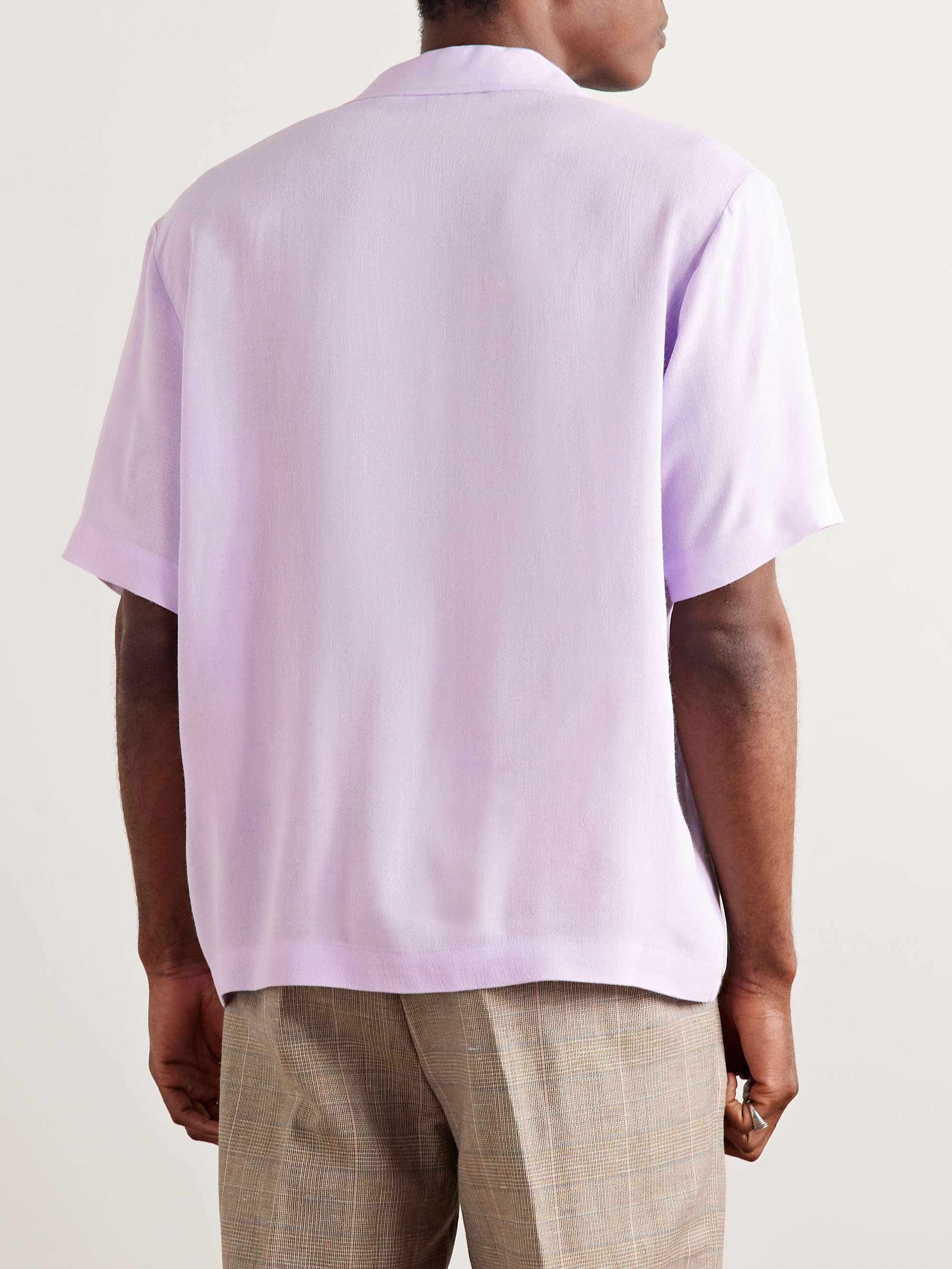 Noam Convertible-Collar Voile Shirt view