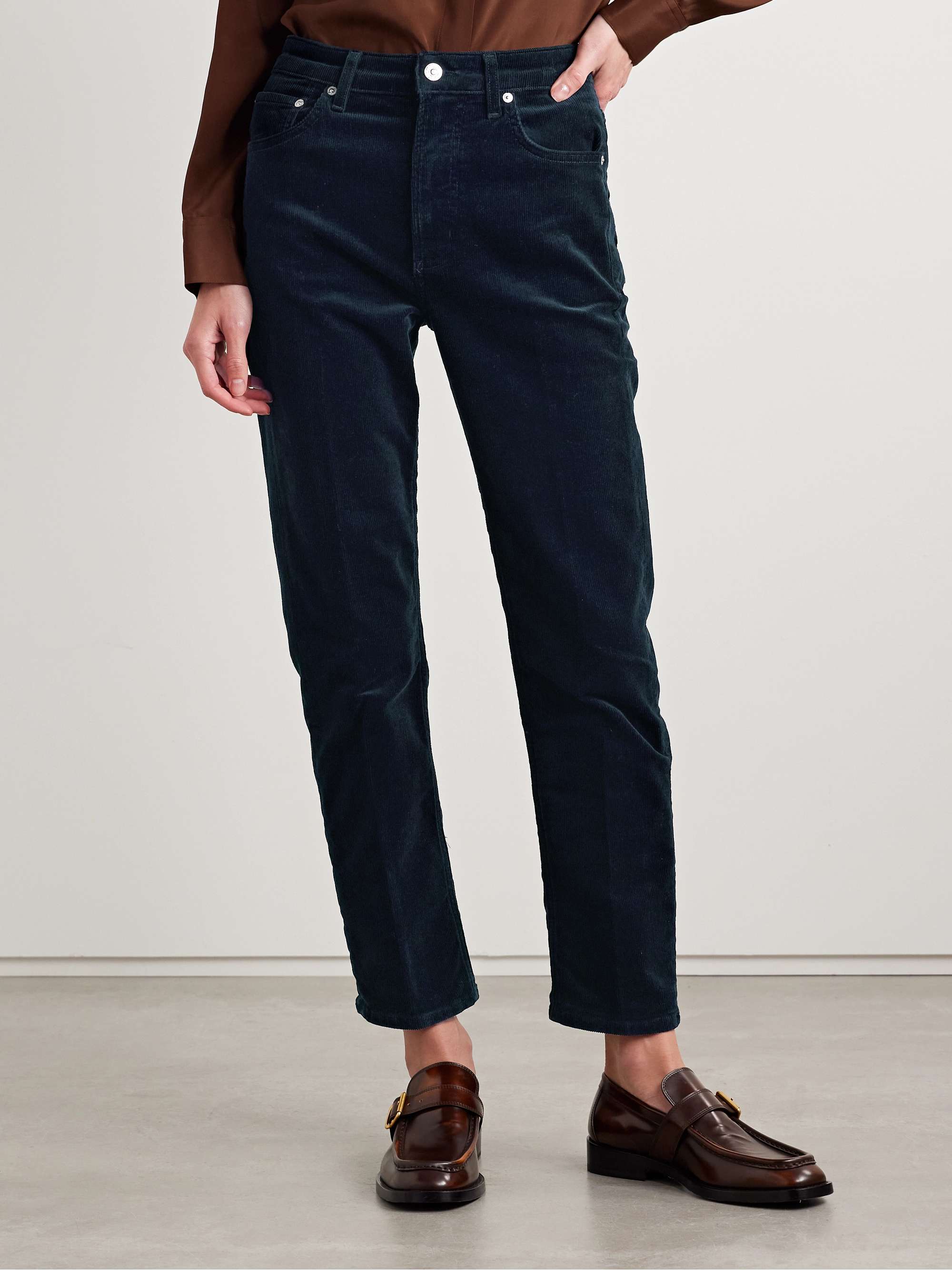 Zurie Ankle cotton-blend corduroy straight-leg pants view