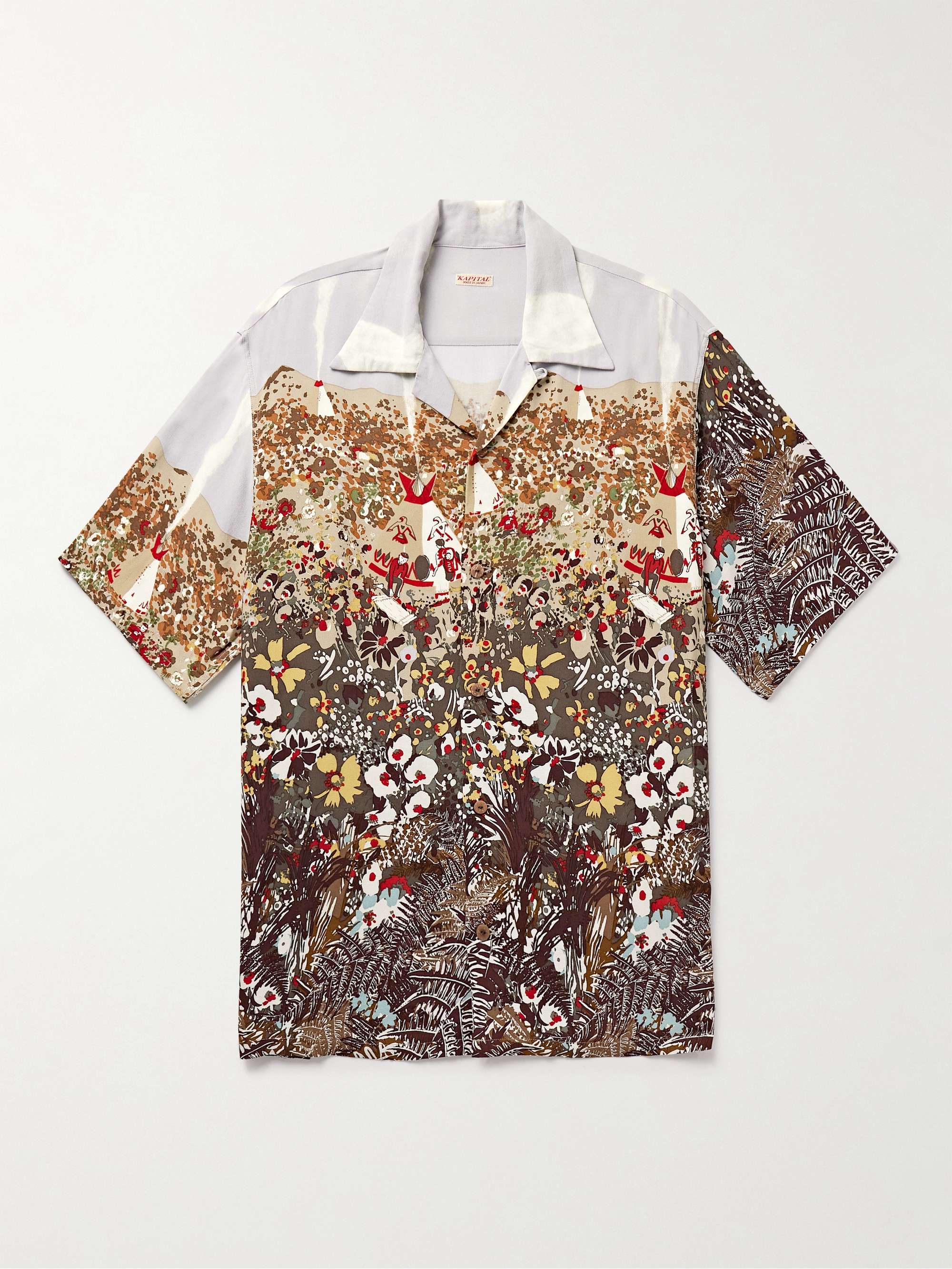 Aloha Convertible-Collar Printed Crepe Shirt hero visual