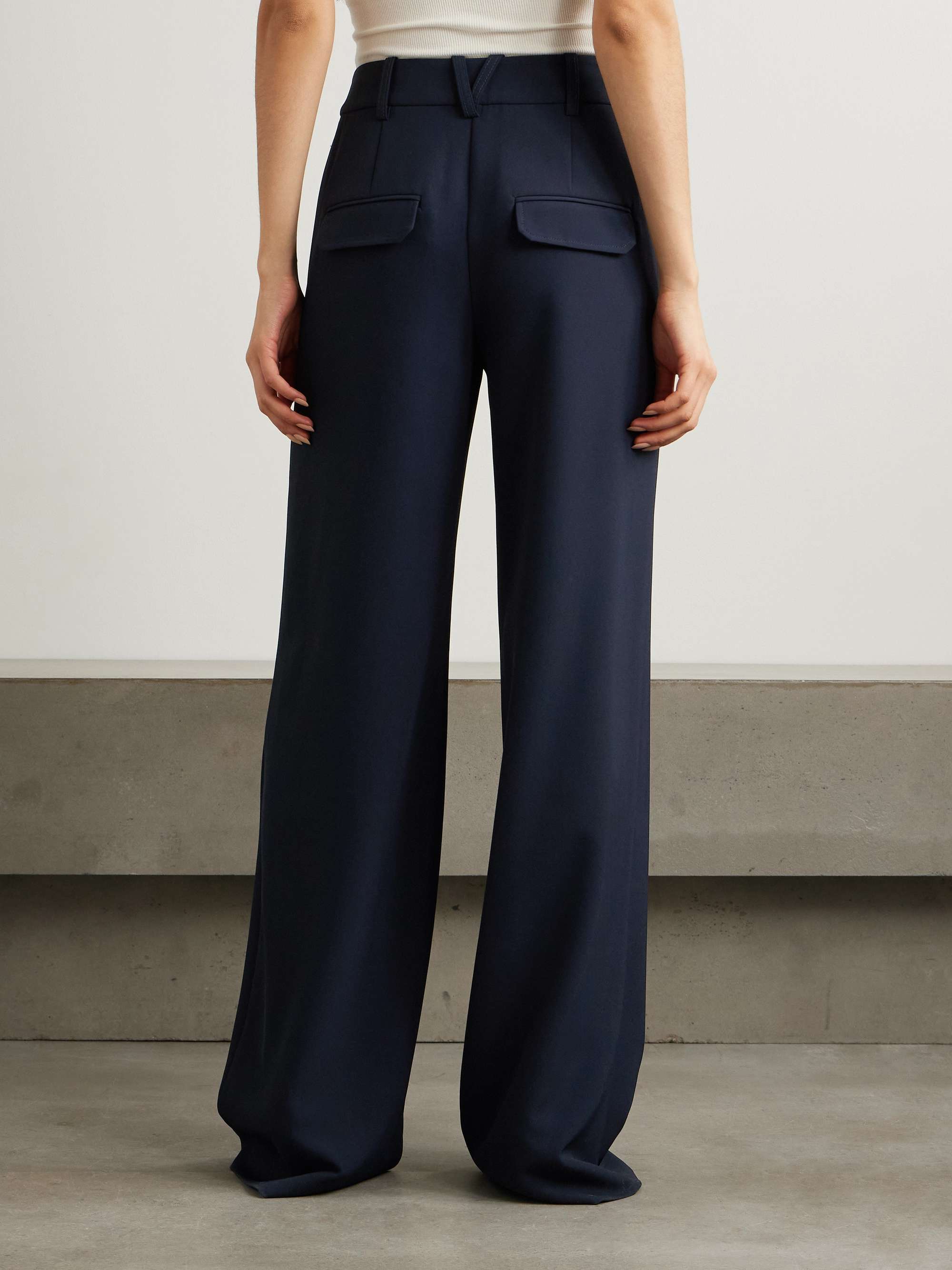Cole crepe wide-leg pants view