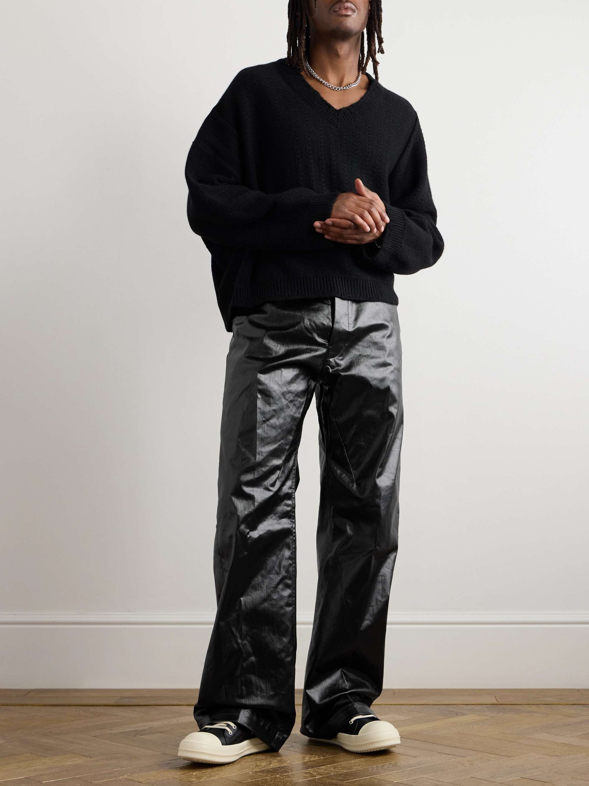 Geth Straight-Leg Coated Jeans view