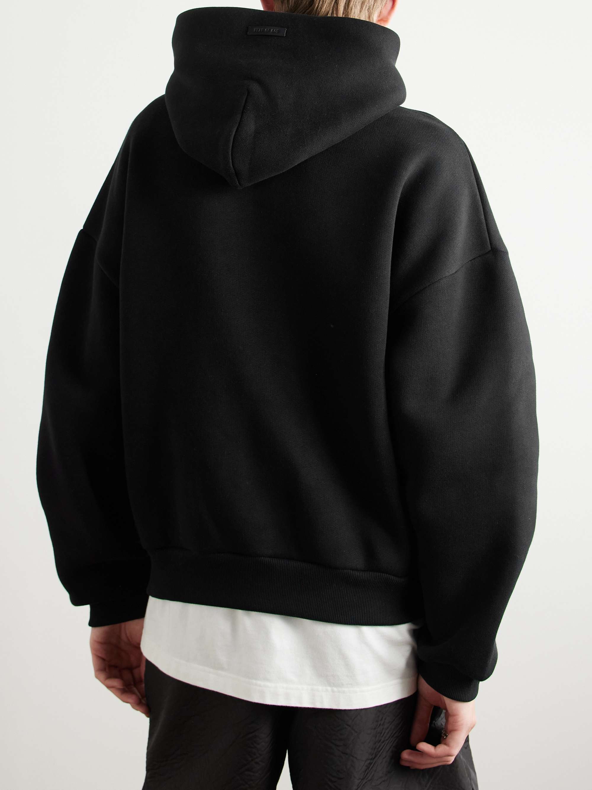 Eternal Logo-Embossed Cotton-Blend Jersey Hoodie view