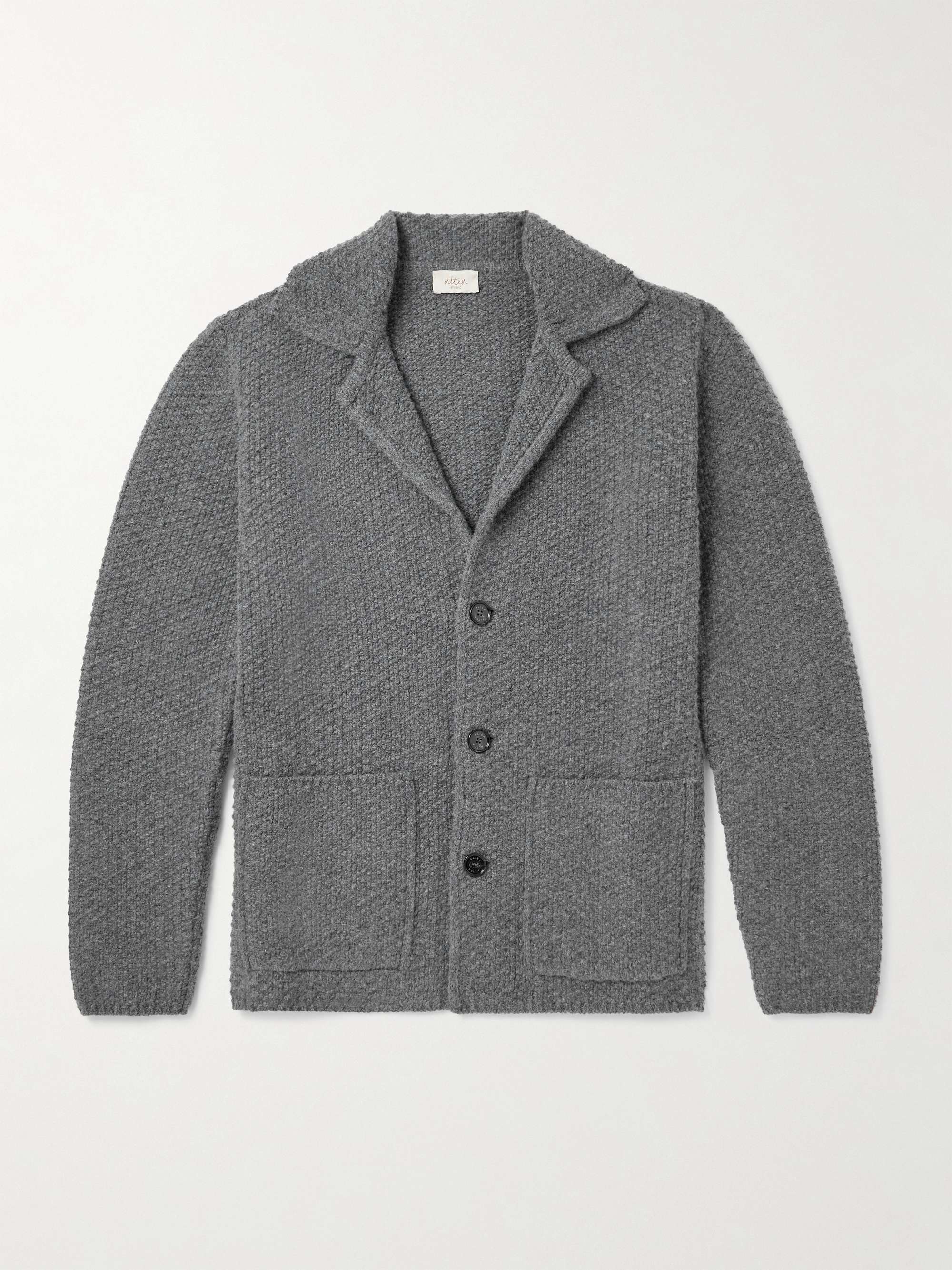 Basketweave Virgin Wool Cardigan hero visual