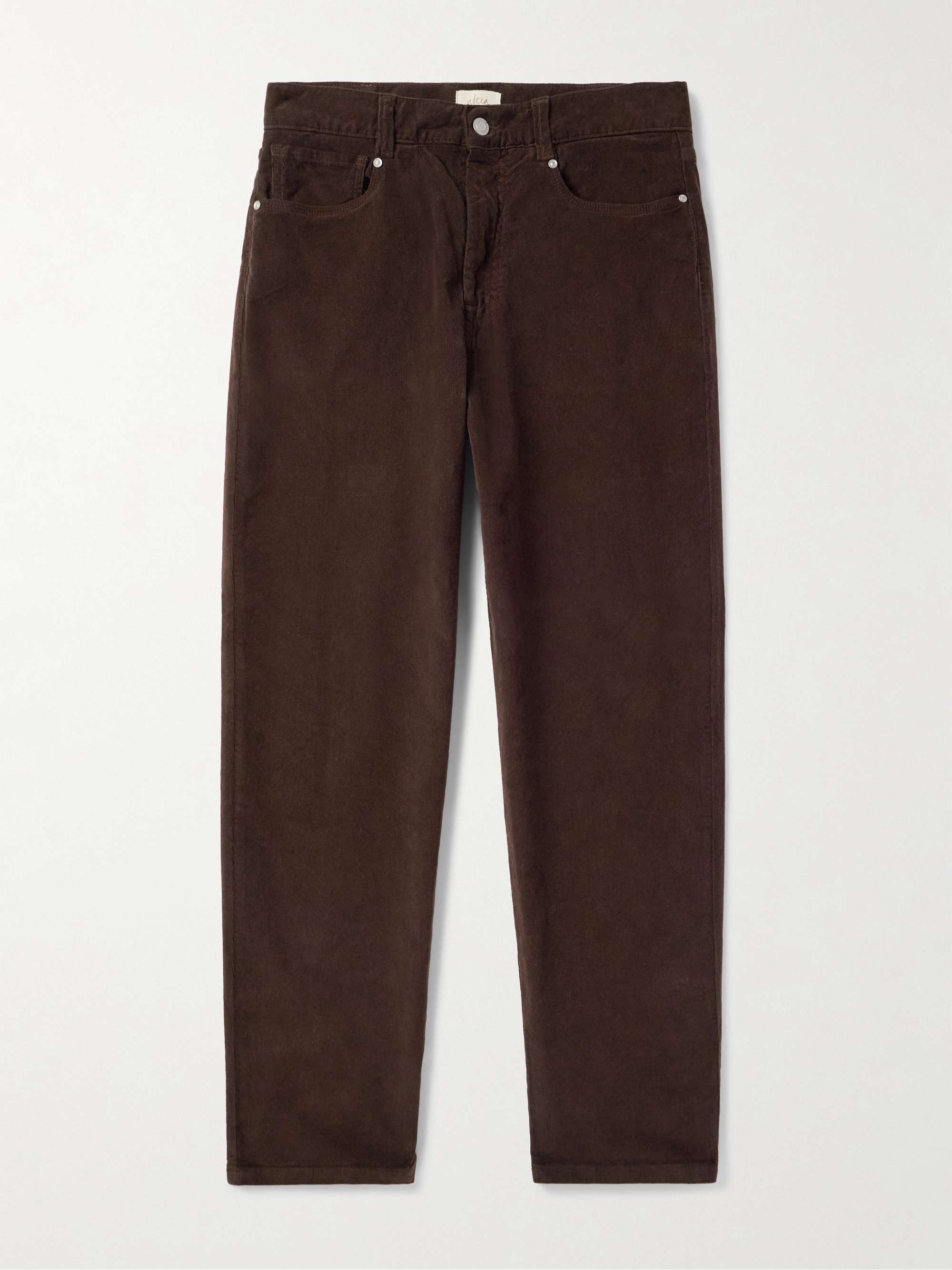 Ken Slim-Fit Straight-Leg Stretch-Cotton Corduroy Trousers hero visual