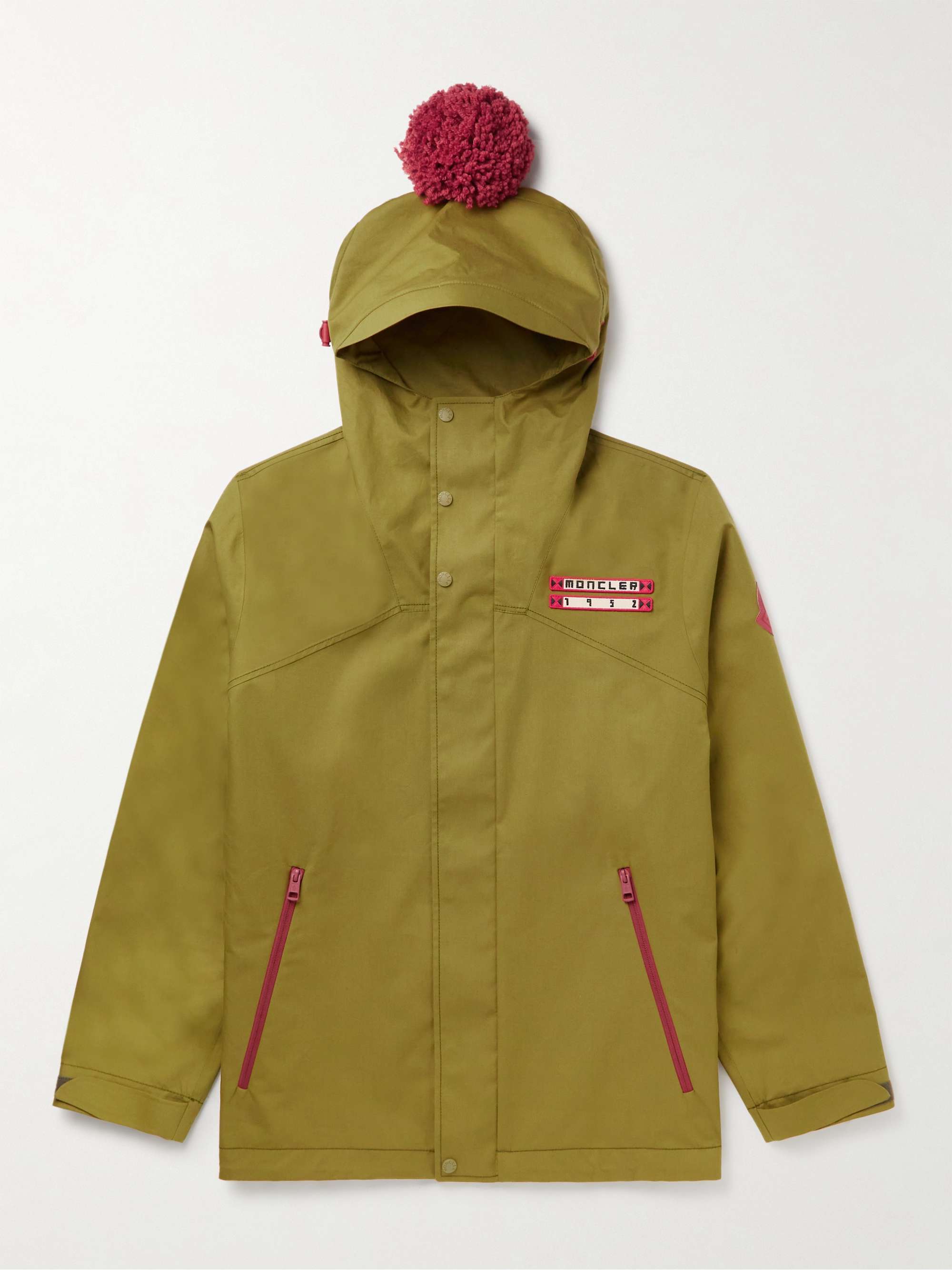 2 Moncler 1952 Logo-Appliquéd Cotton-Blend Canvas Hooded Jacket hero visual