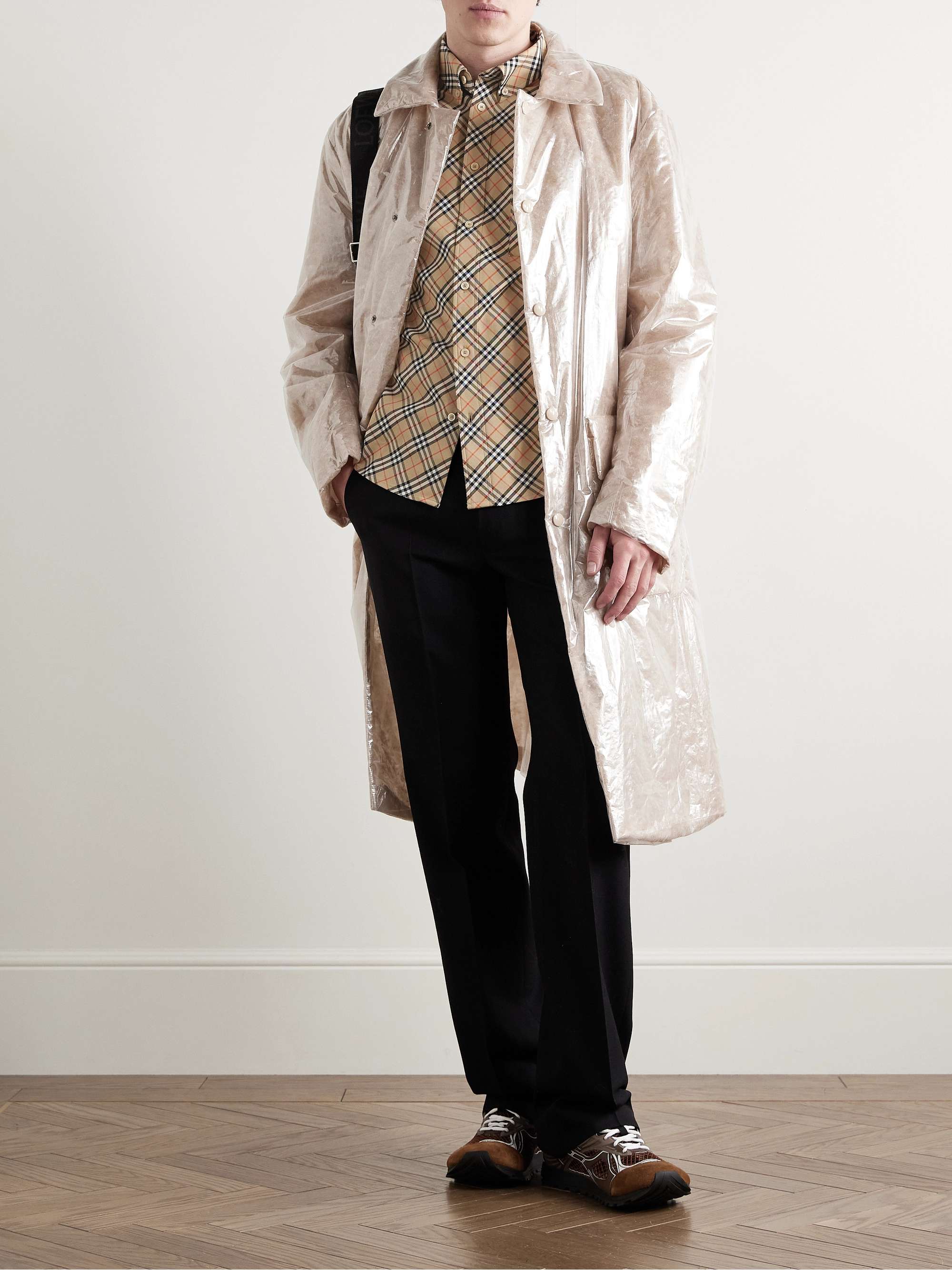 Slim-Fit Button-Down Collar Checked Cotton Oxford Shirt view