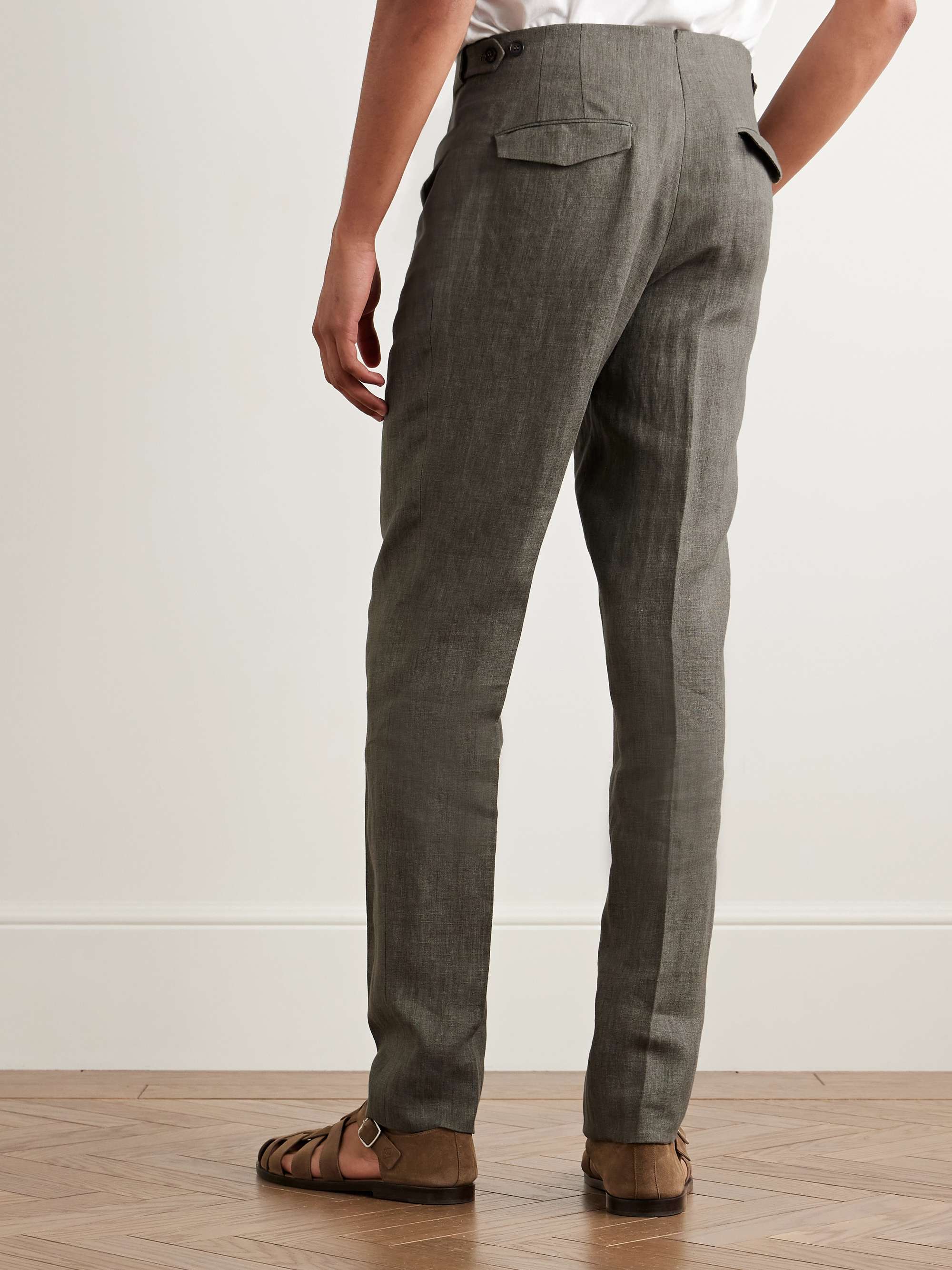 Venezia 1951 Slim-Fit Tapered Pleated Linen Suit Trousers view