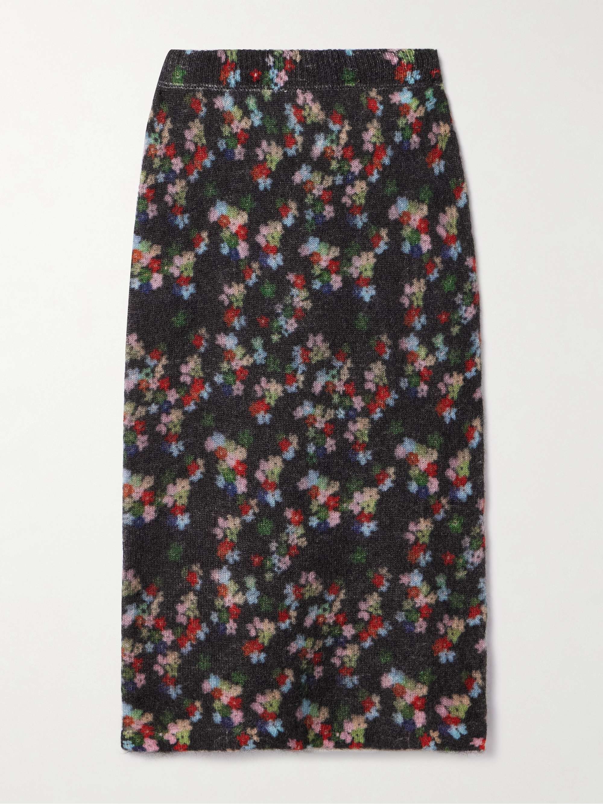 Edouard floral-print mohair-blend midi skirt hero visual
