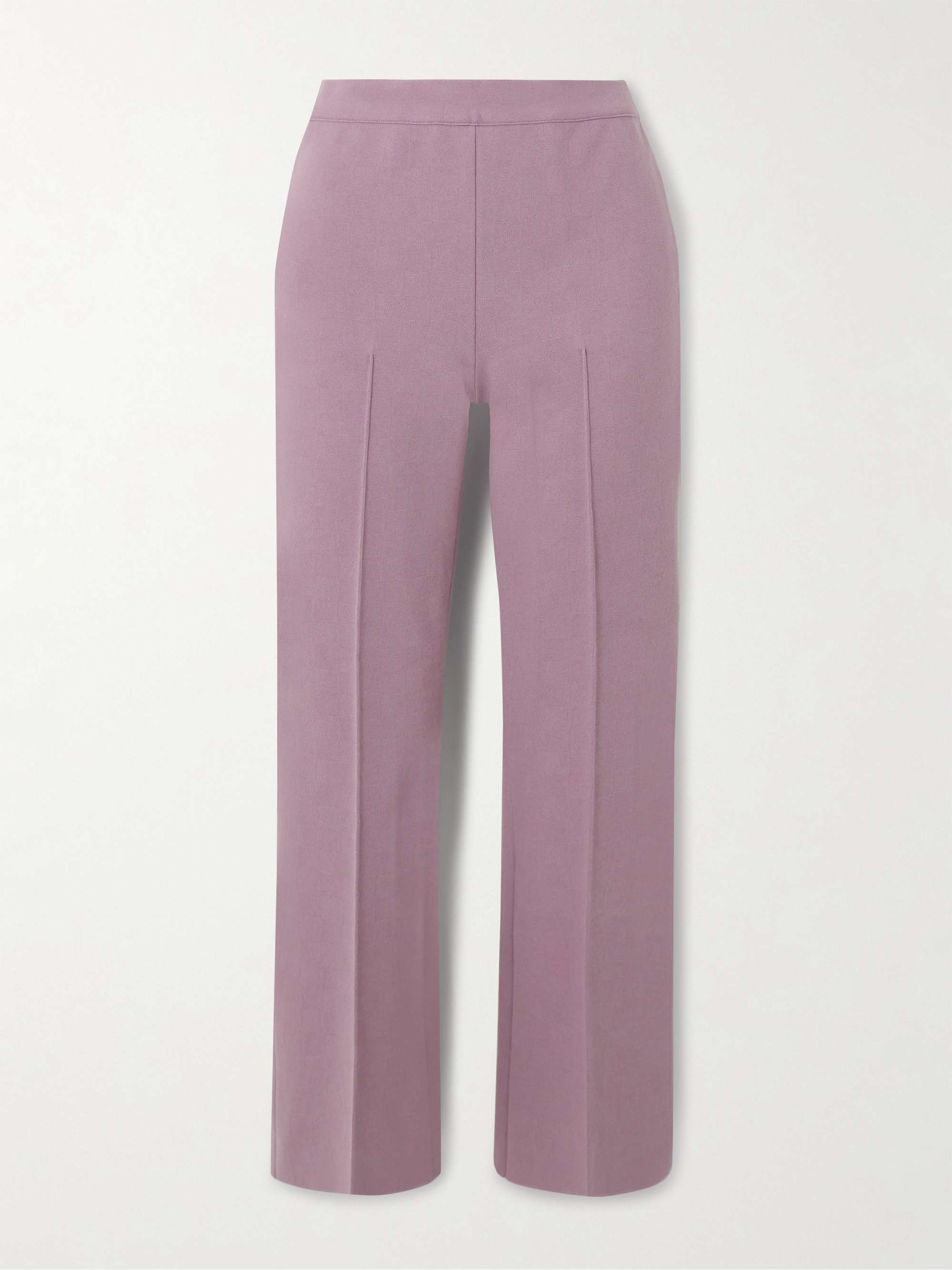Cropped cotton-blend slim-leg pants hero visual