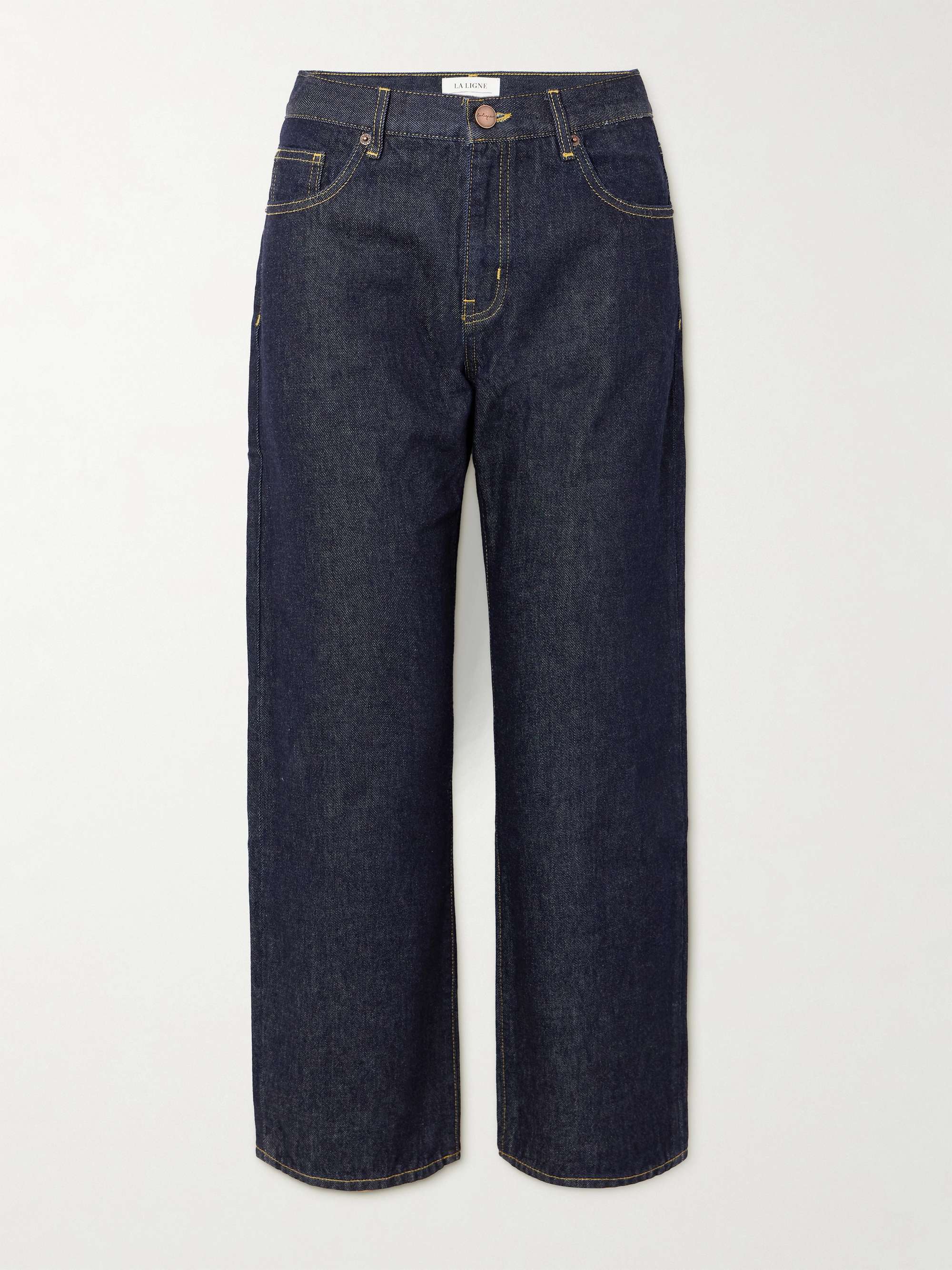 Marilyn high-rise straight-leg organic jeans hero visual