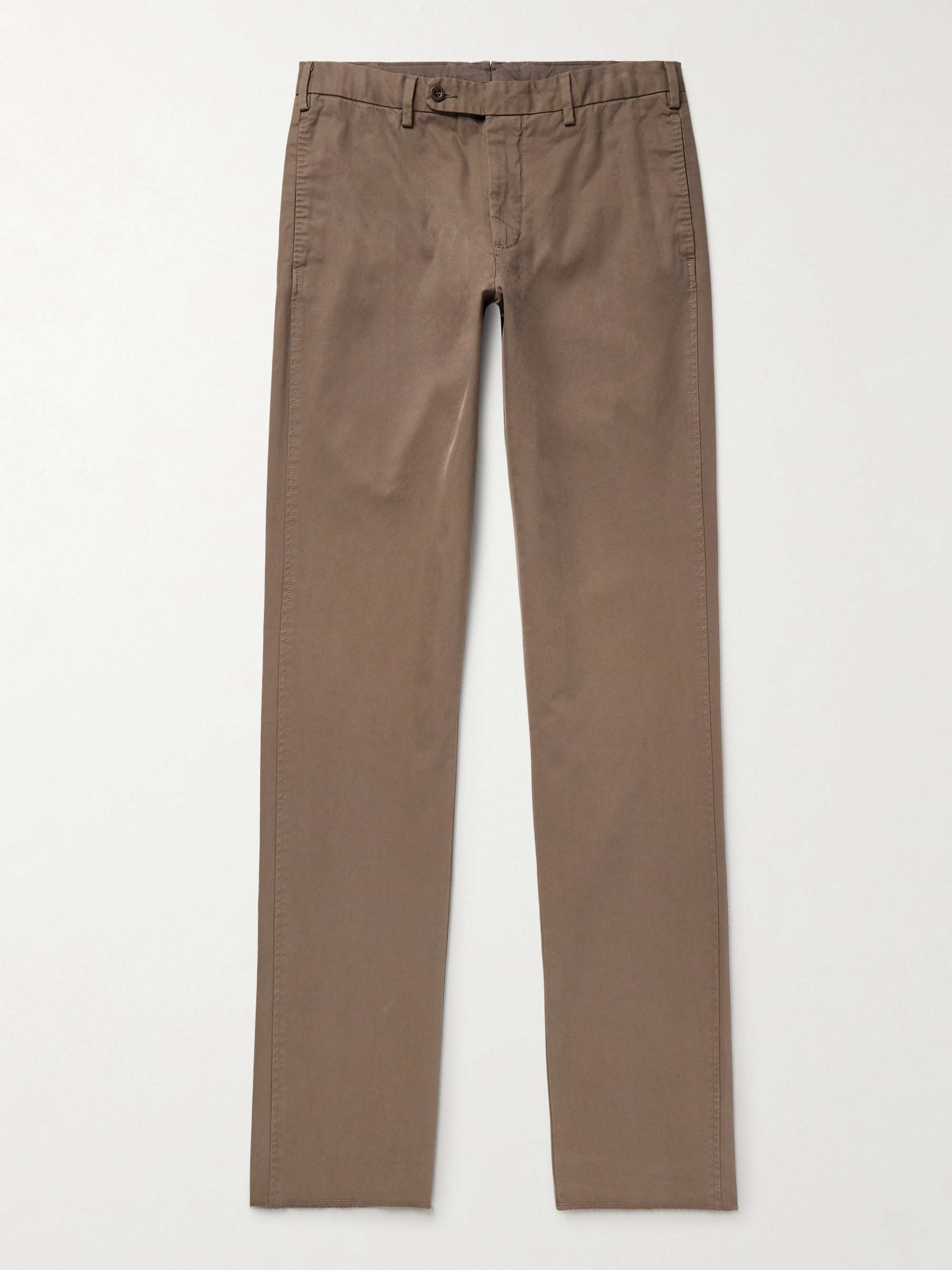 Slim-Fit Straight-Leg Garment-Dyed Cotton-Twill Trousers hero visual