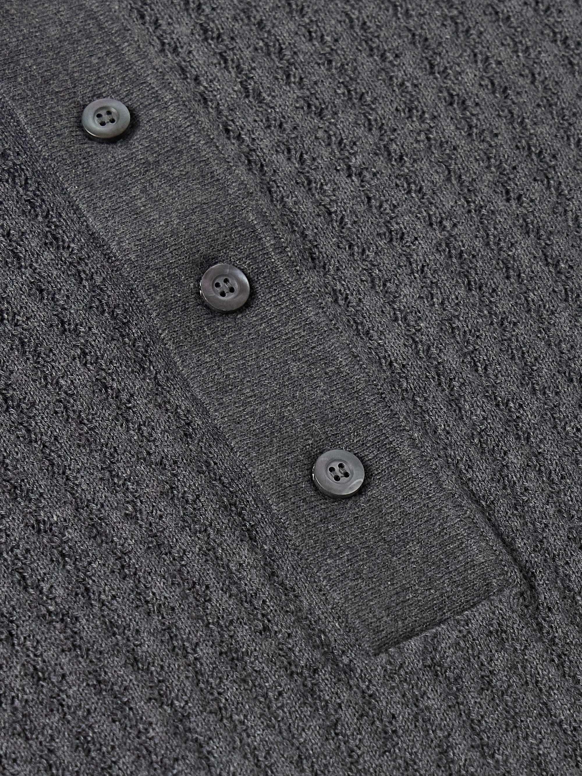 Pointelle-Knit Cotton and Cashmere-Blend Polo Shirt view