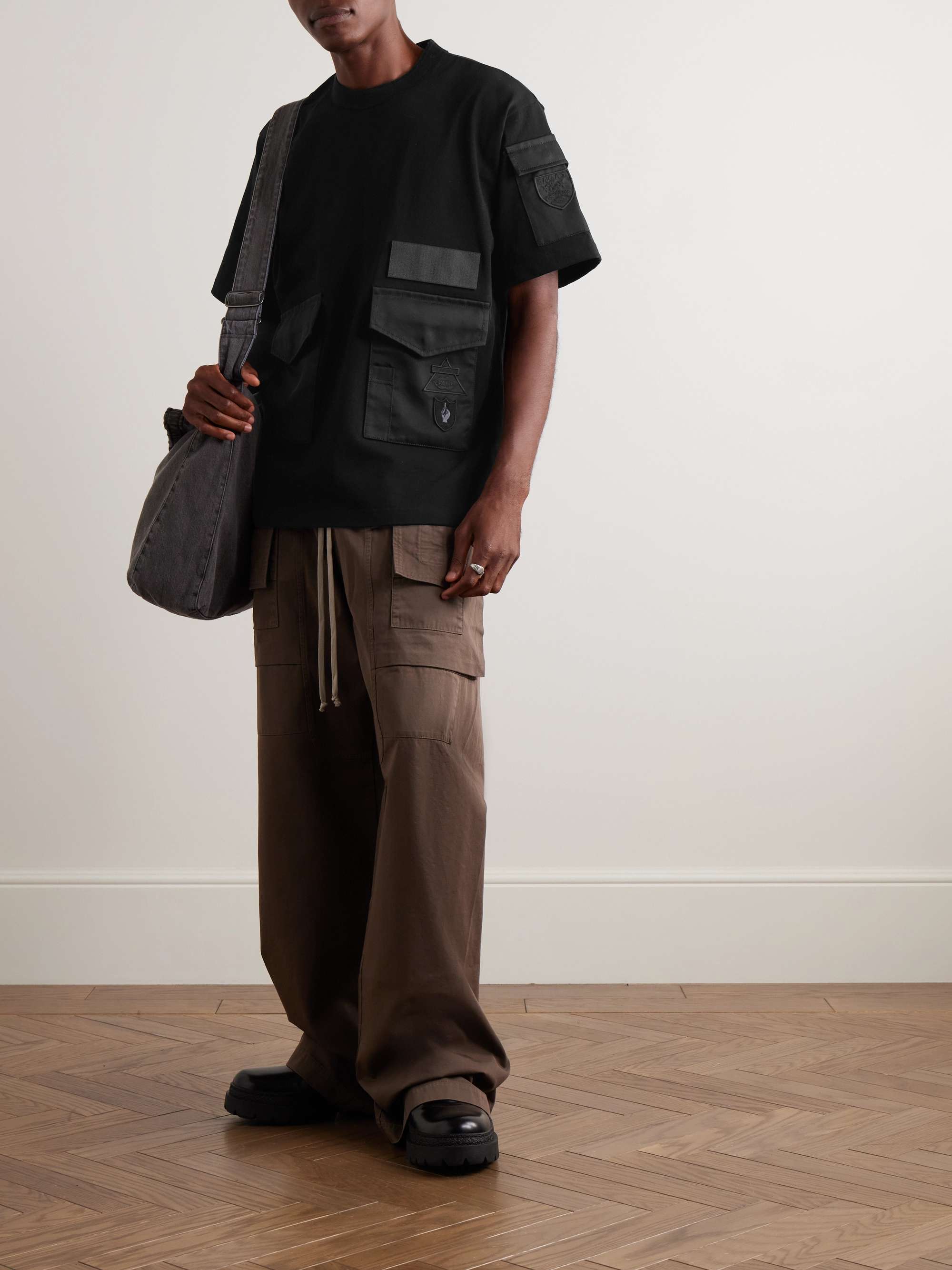 + Spiewak Appliquéd Twill-Trimmed Cotton-Jersey T-Shirt view