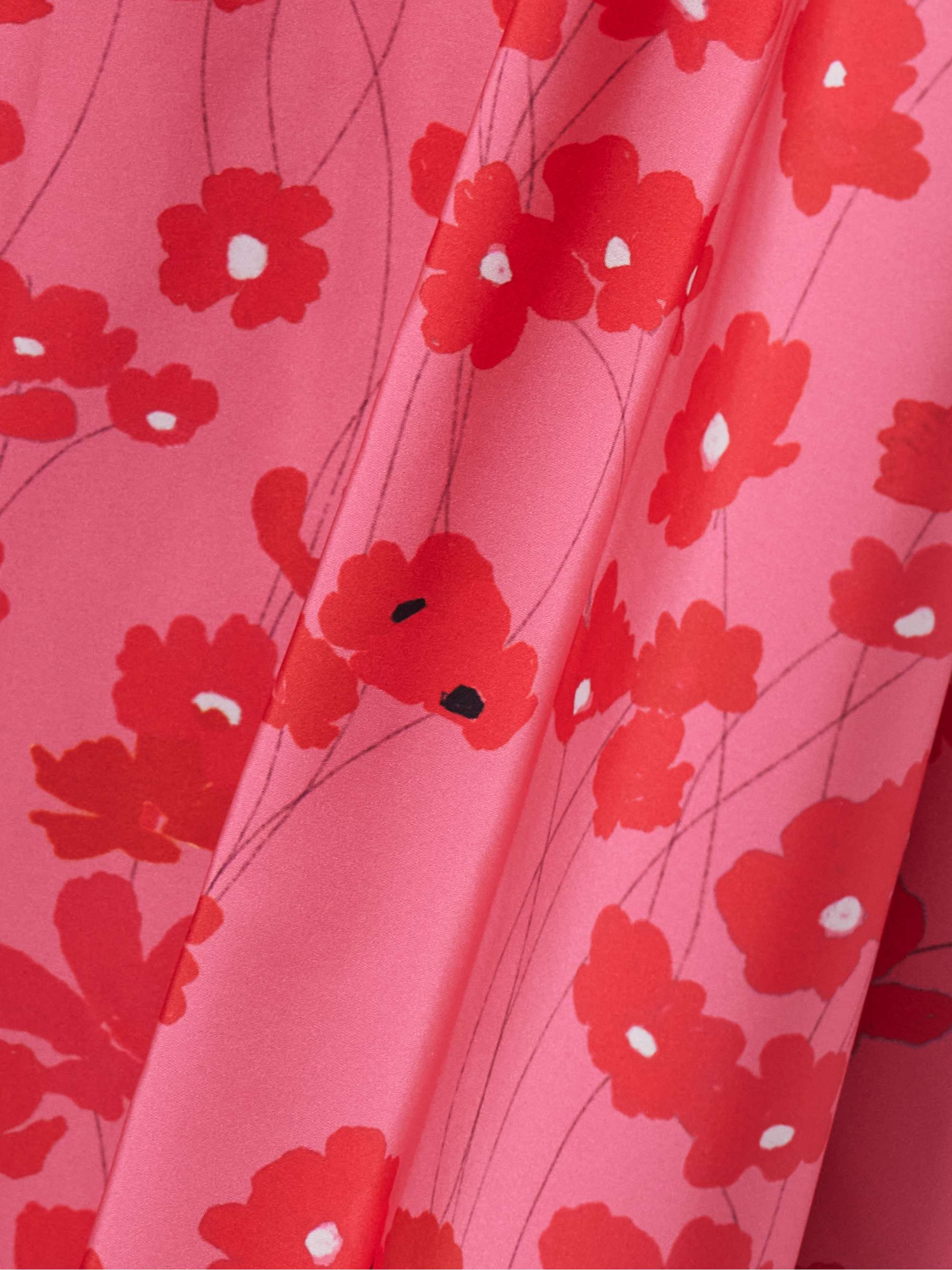 Elle floral-print taffeta maxi skirt view