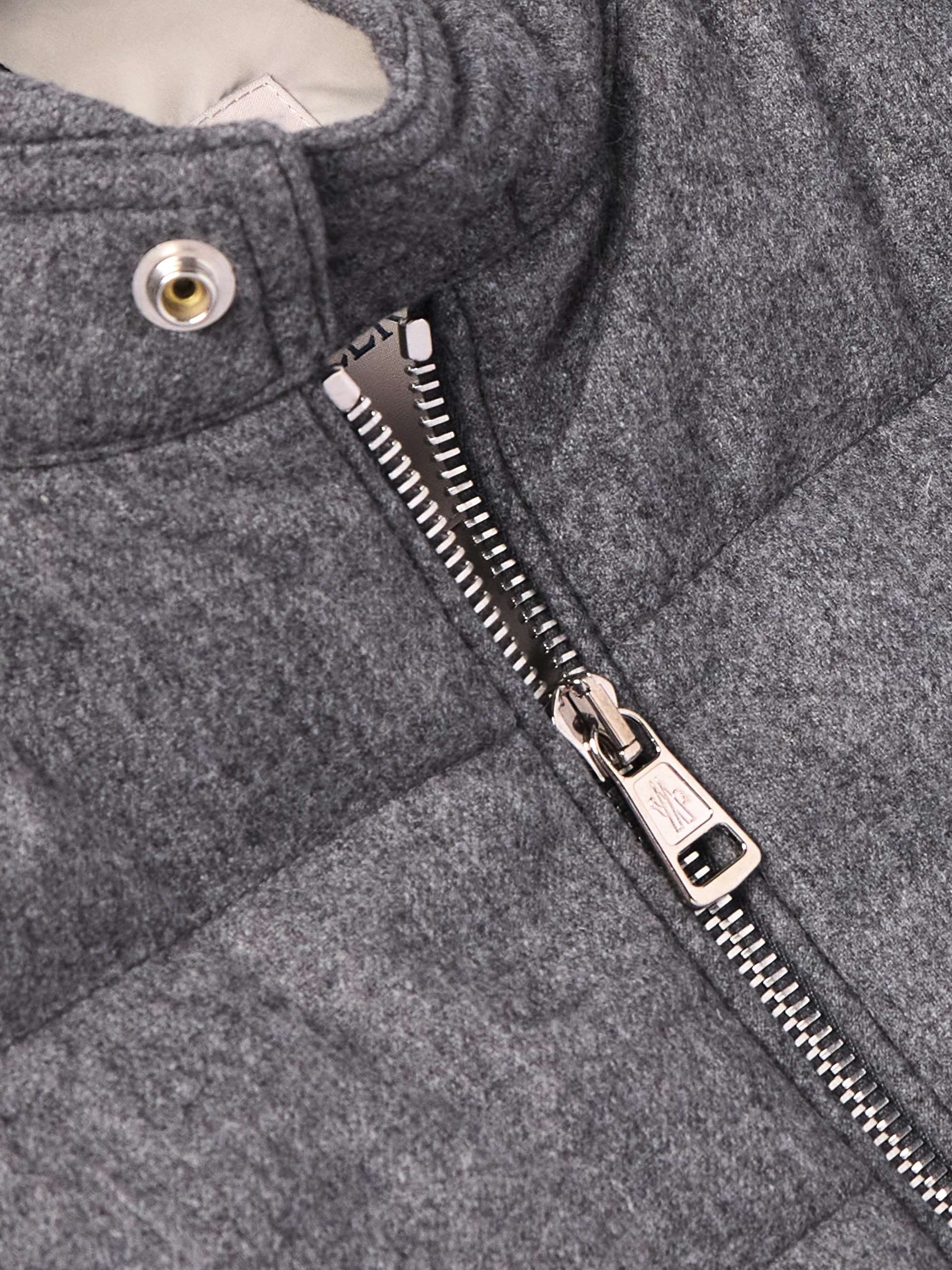 Gallienne Slim-Fit Logo-Appliquéd Quilted Flannel Down Gilet view