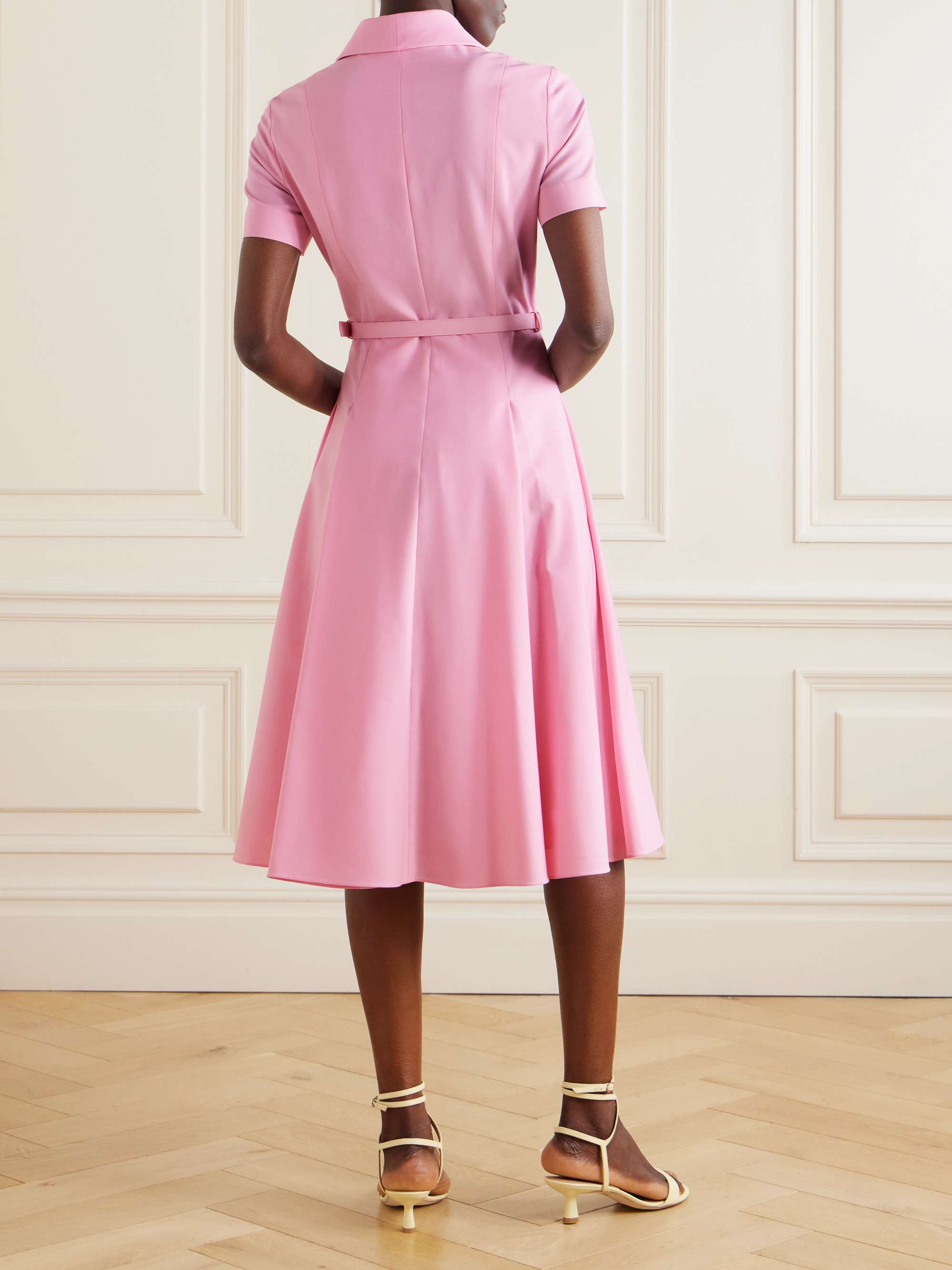 Iwona belted woven midi shirt dress view