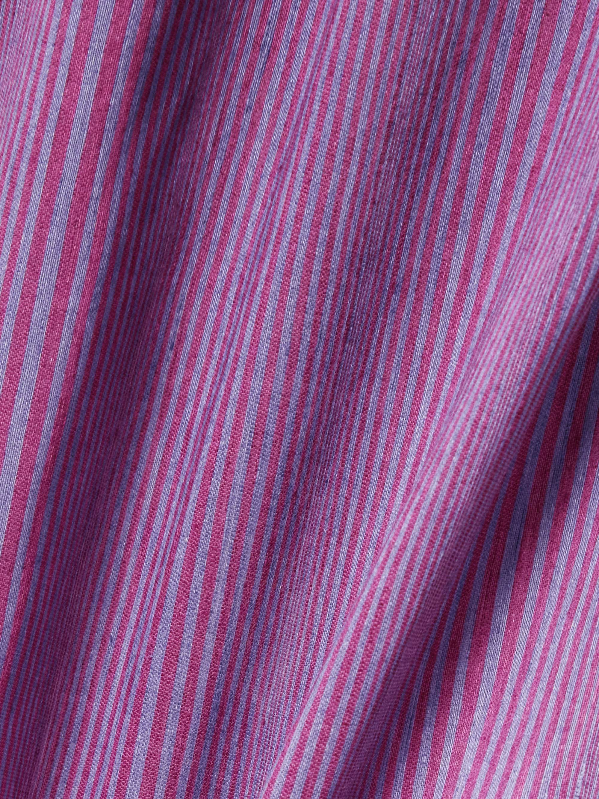 Otani Veil striped linen-blend coverup view