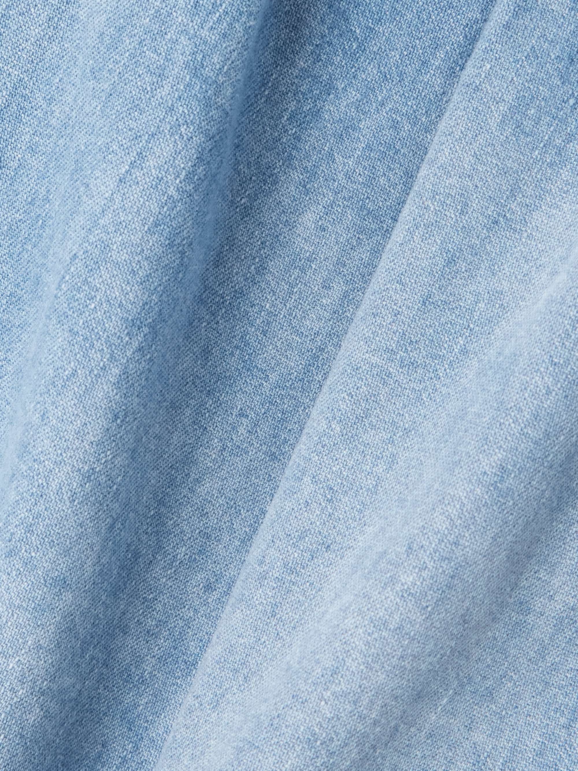 Ingrid ruffled cotton-chambray shorts view