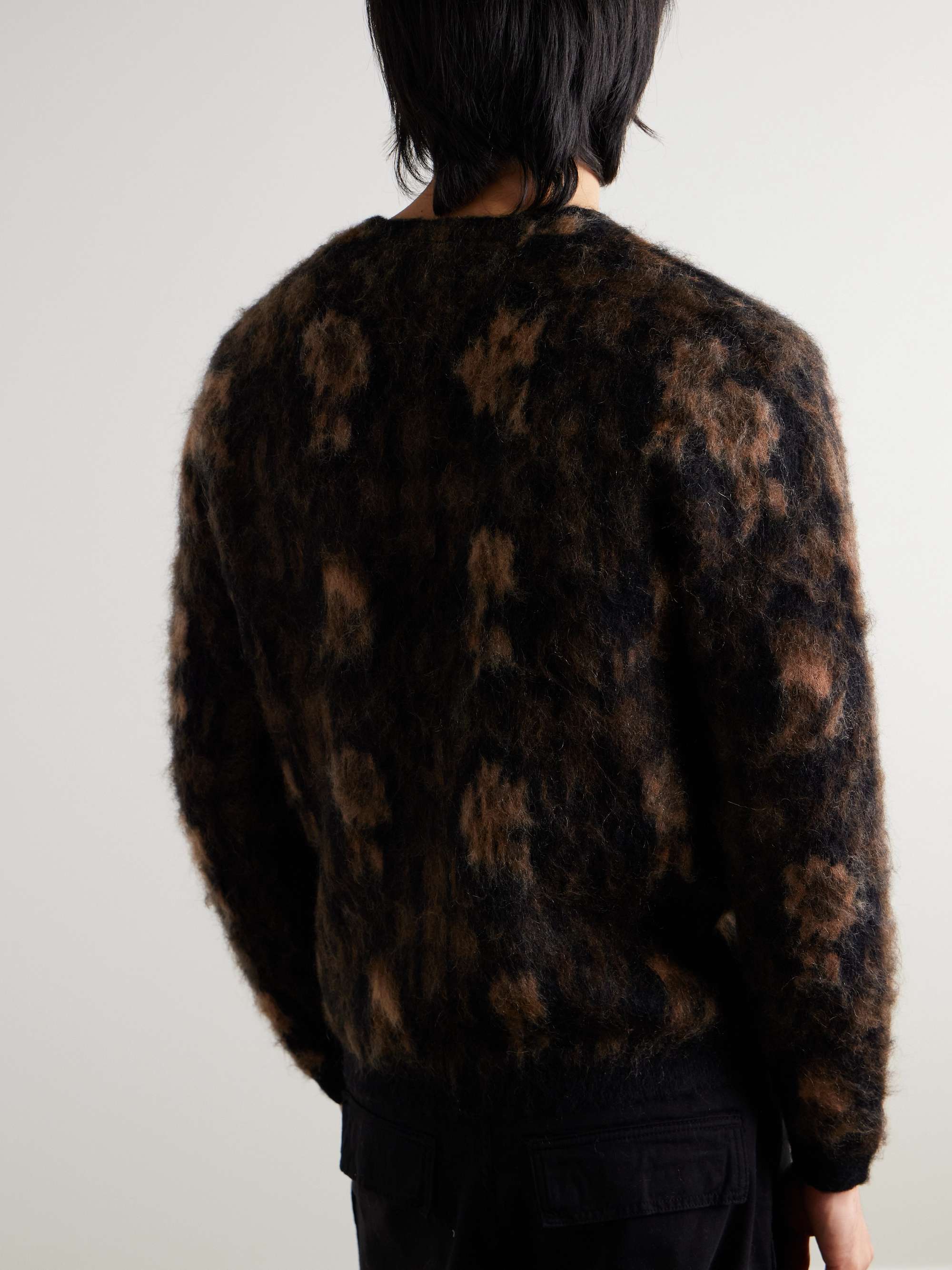 Floral-Jacquard Knitted Cardigan view