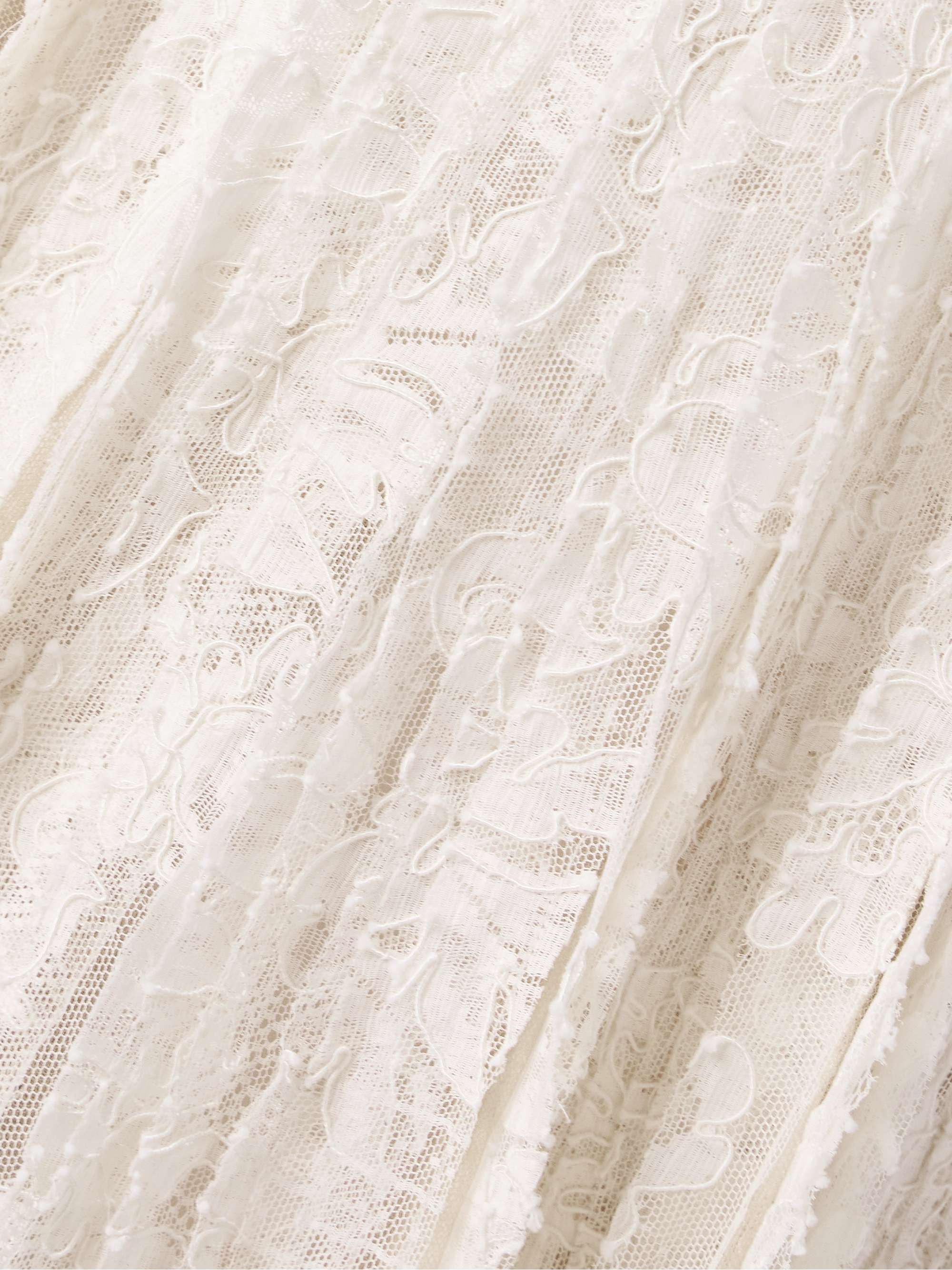 Marlow pintucked cotton-blend corded lace gown view