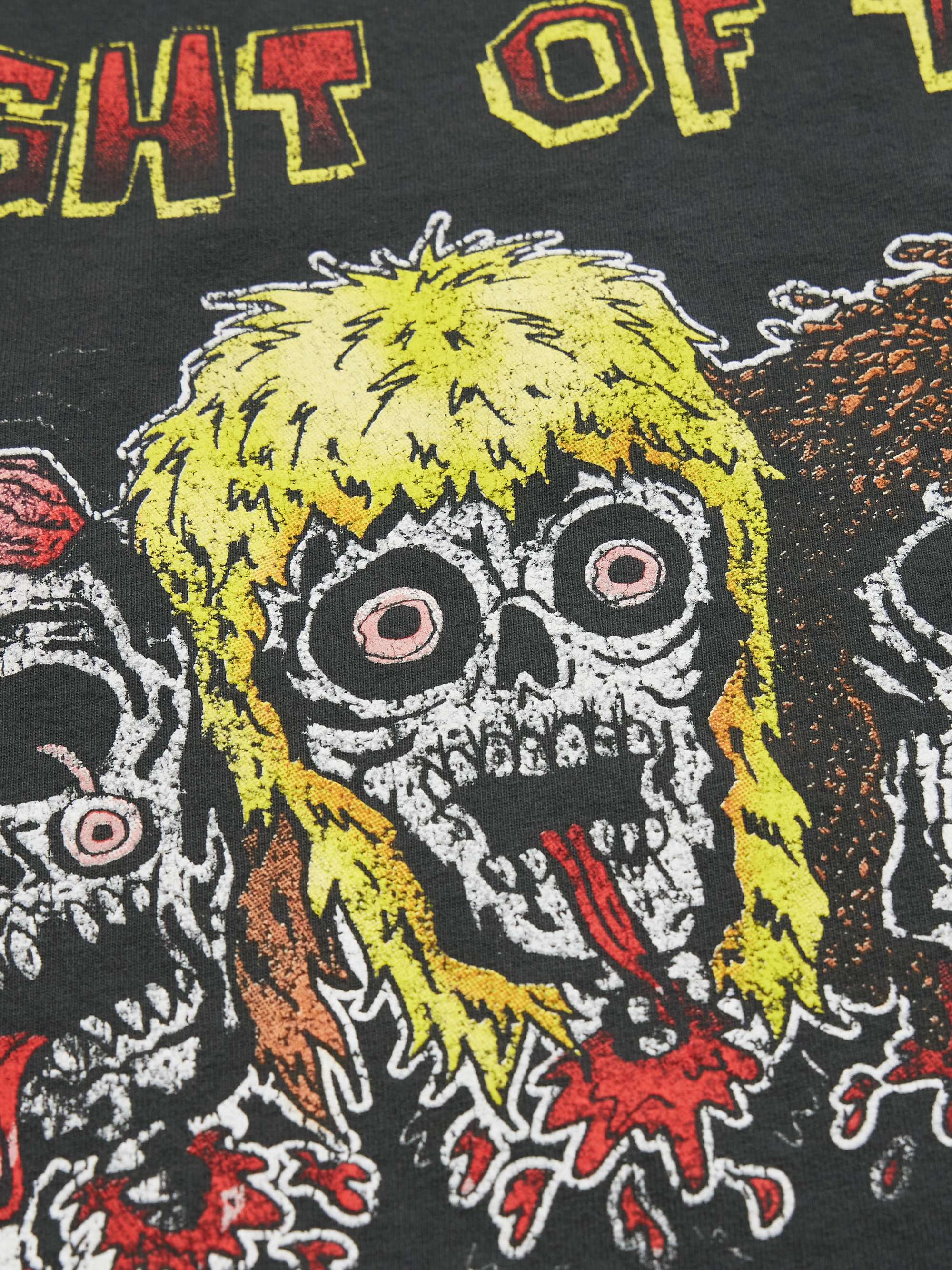 Night of The Living Dead Glittered Printed Cotton-Jersey T-Shirt view