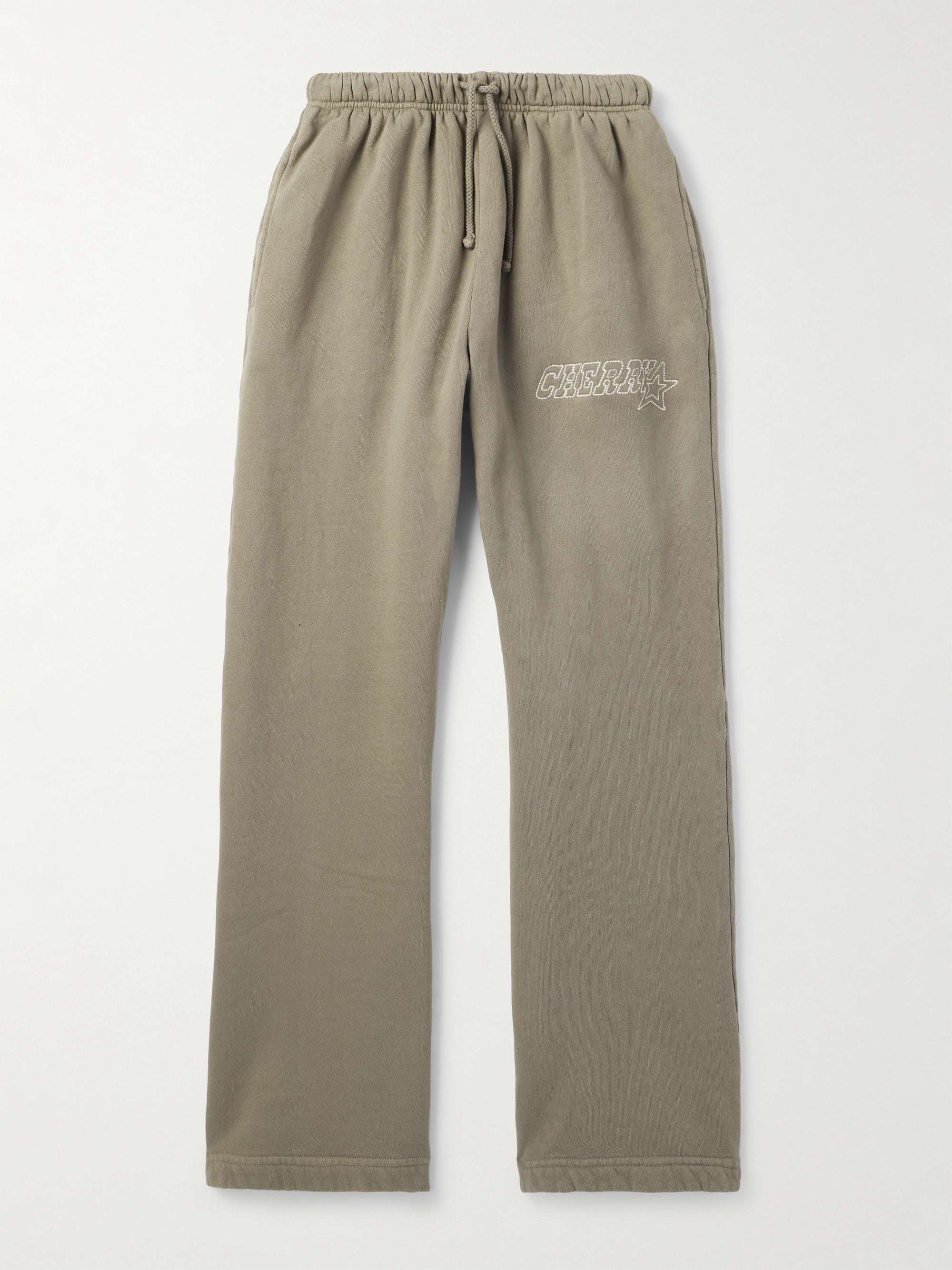 Star Parachute Straight-Leg Logo-Embroidered Cotton-Jersey Sweatpants hero visual