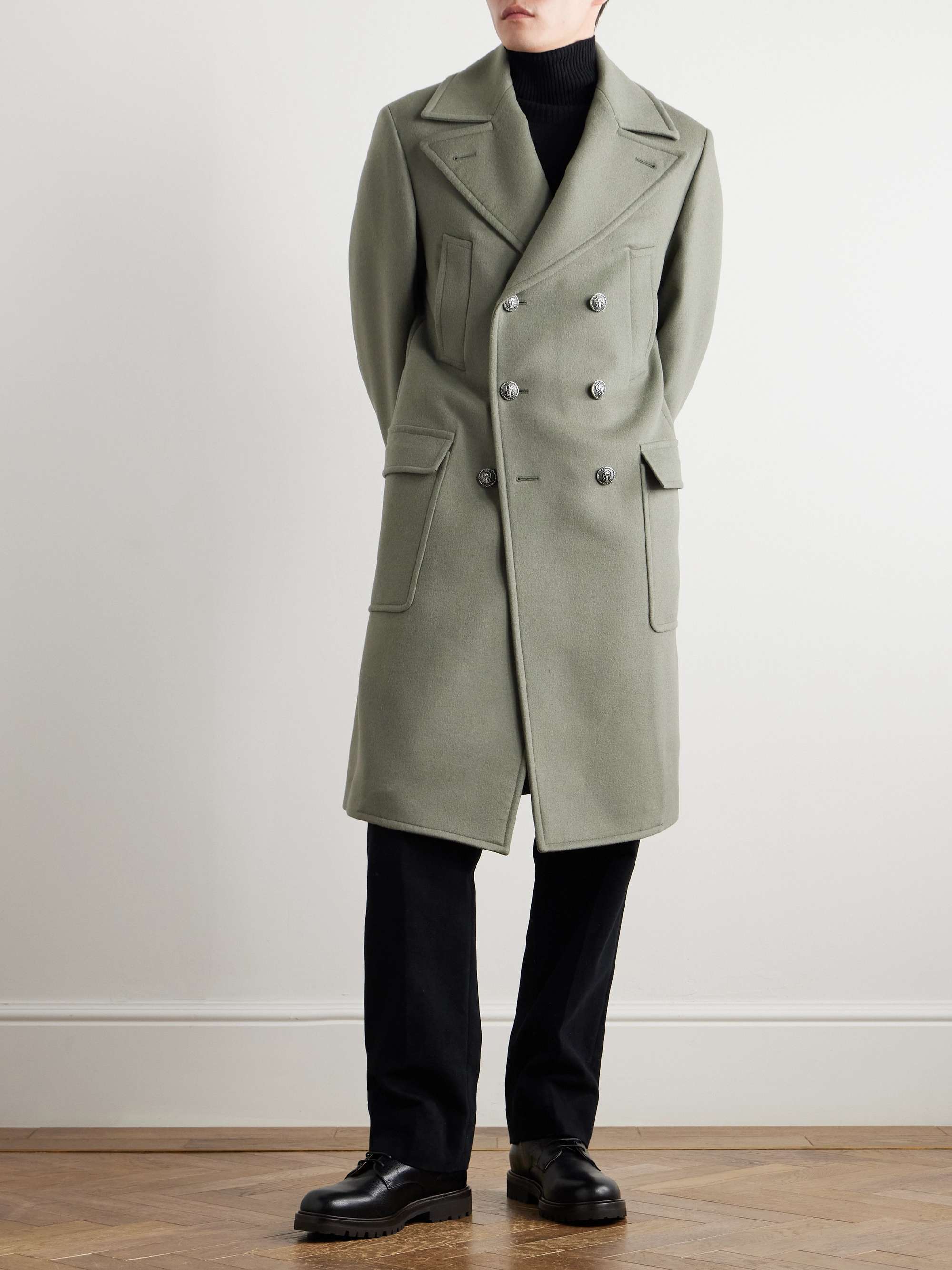 Double-Breasted Wool Coat view