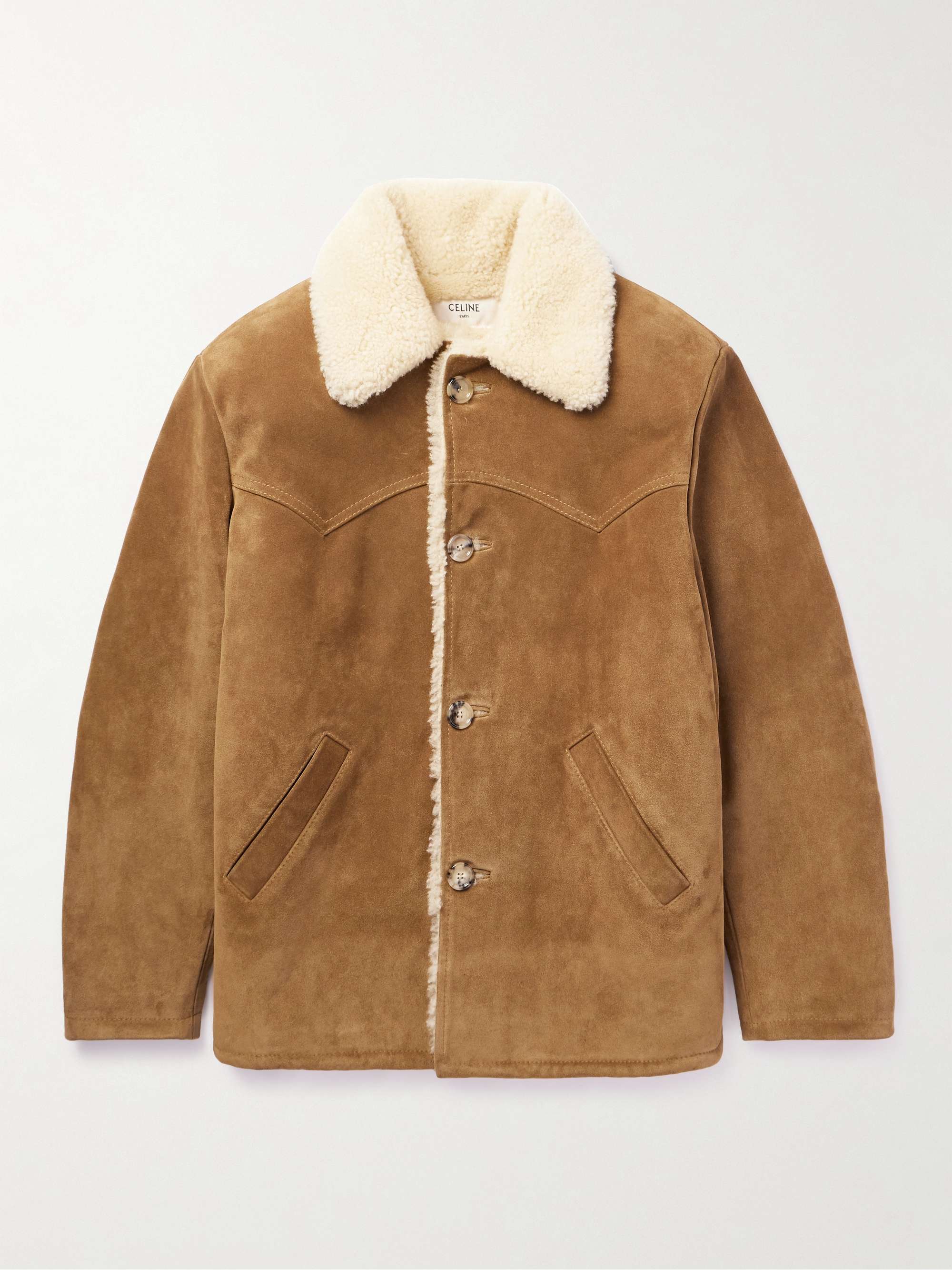 Shearling-Lined Suede Jacket hero visual