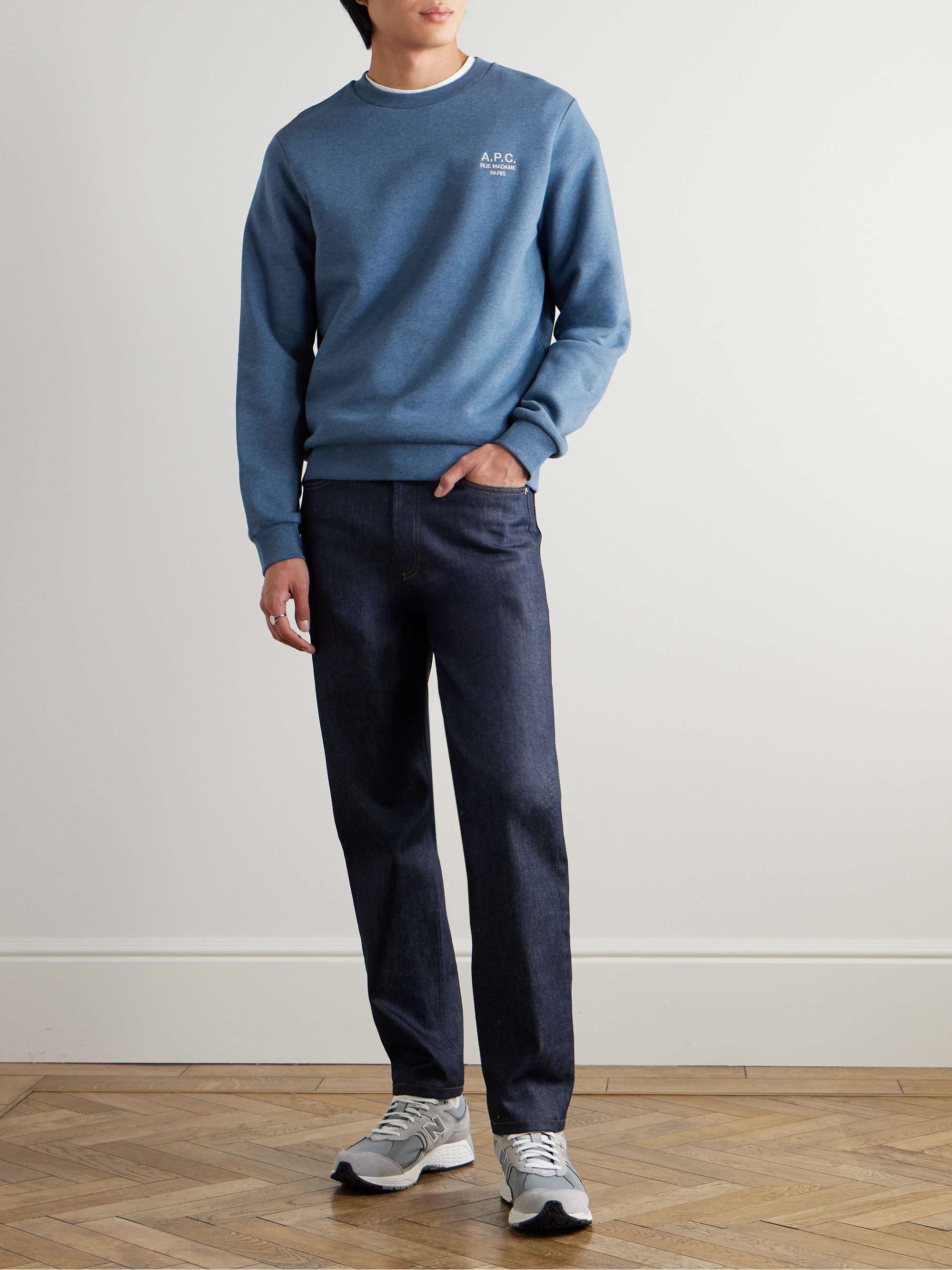 Logo-Embroidered Organic Cotton-Jersey Sweatshirt view