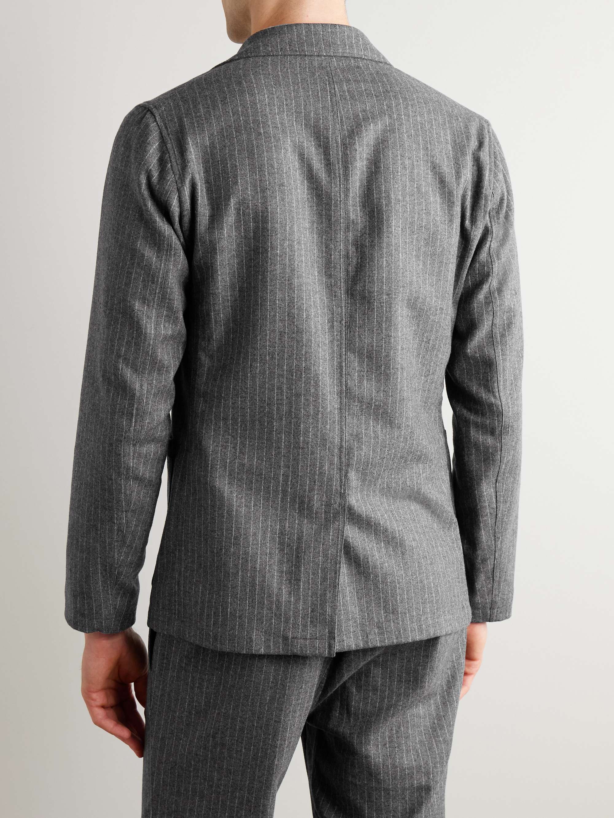 Jonny Unstructured Pinstriped Virgin Wool-Blend Suit Jacket view