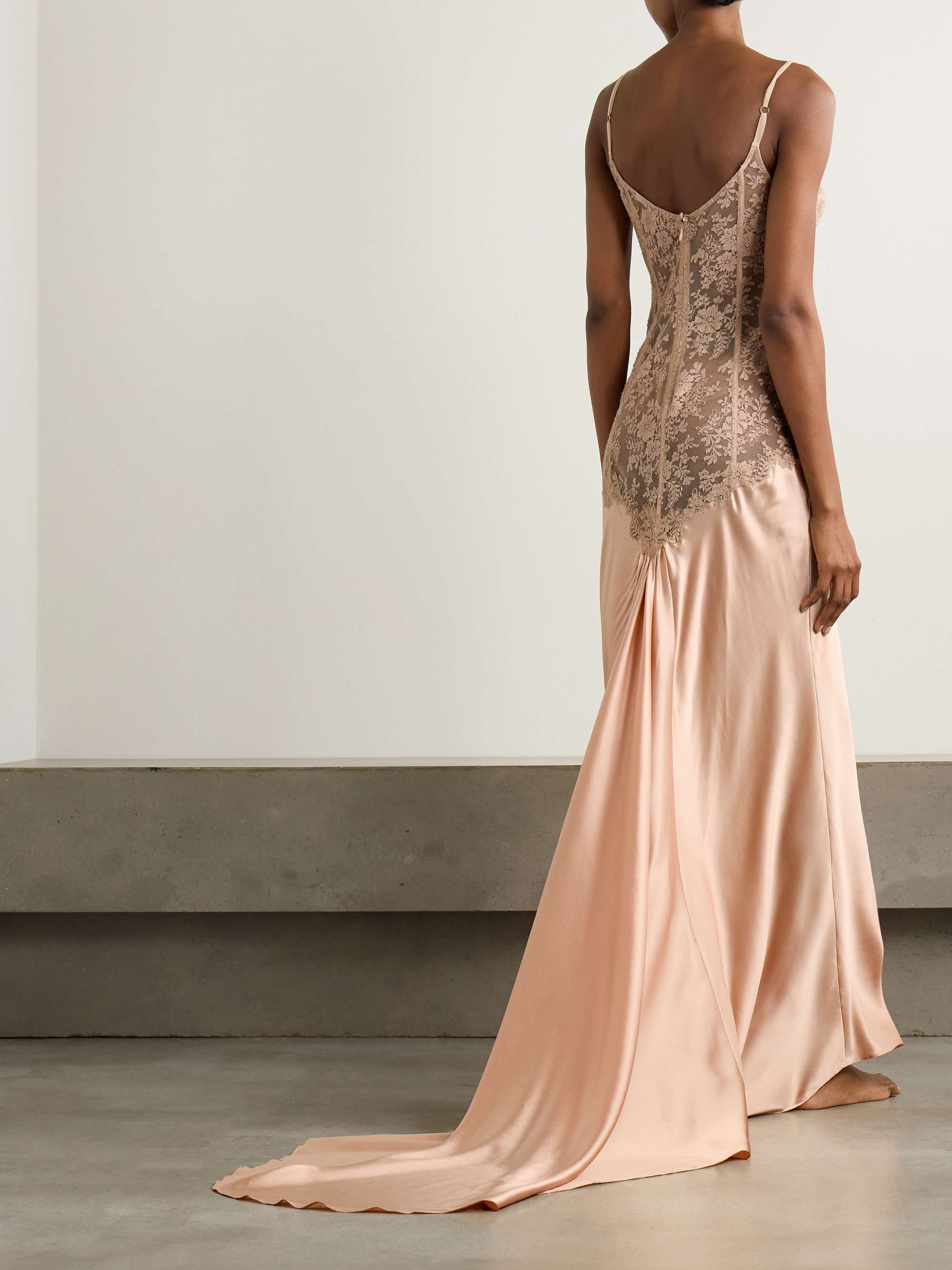 Classic Love lace and silk-satin nightdress view