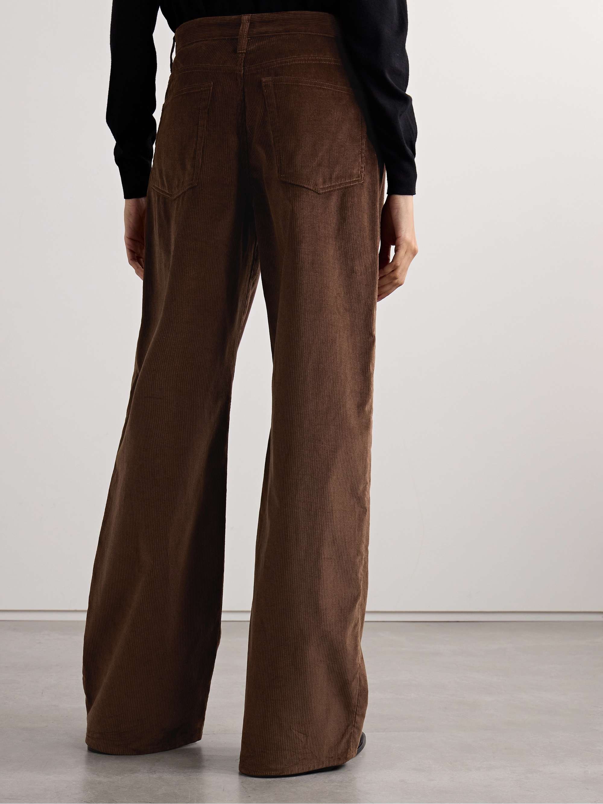 Eglitta cotton and cashmere-blend corduroy wide-leg pants view