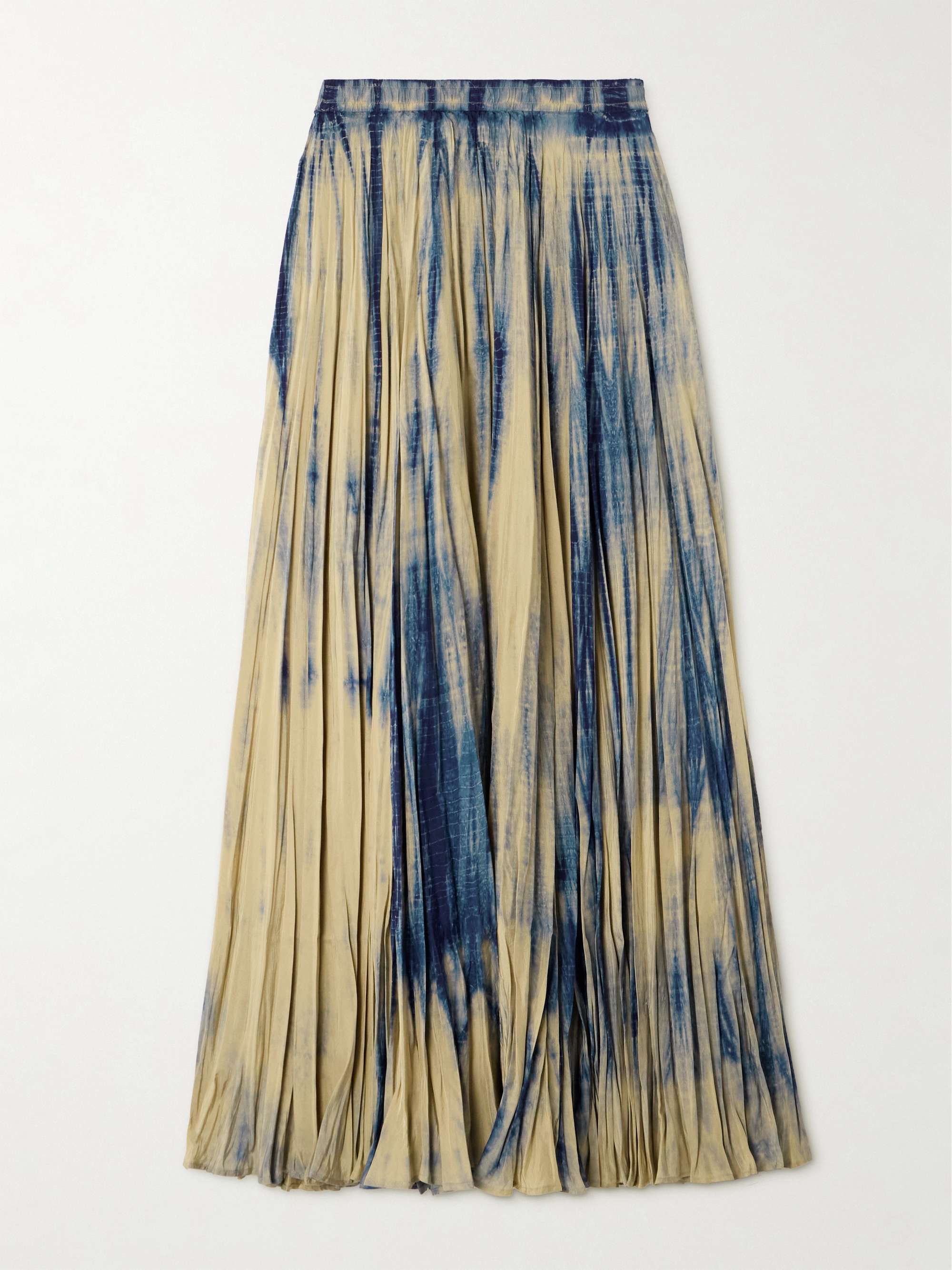 Sully tie-dyed crinkled silk-habotai maxi skirt hero visual