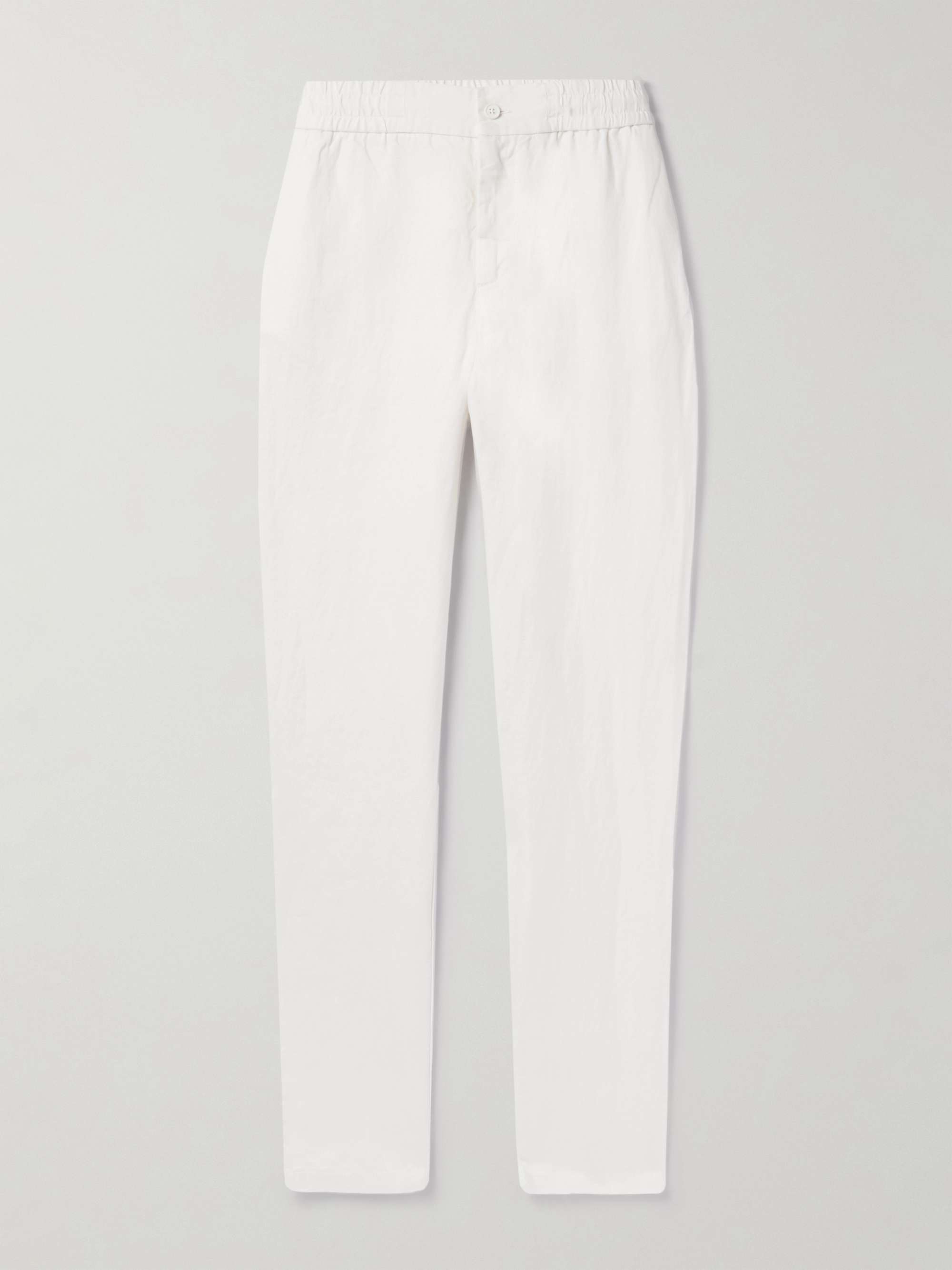 Cornell Straight-Leg Washed Linen Trousers hero visual