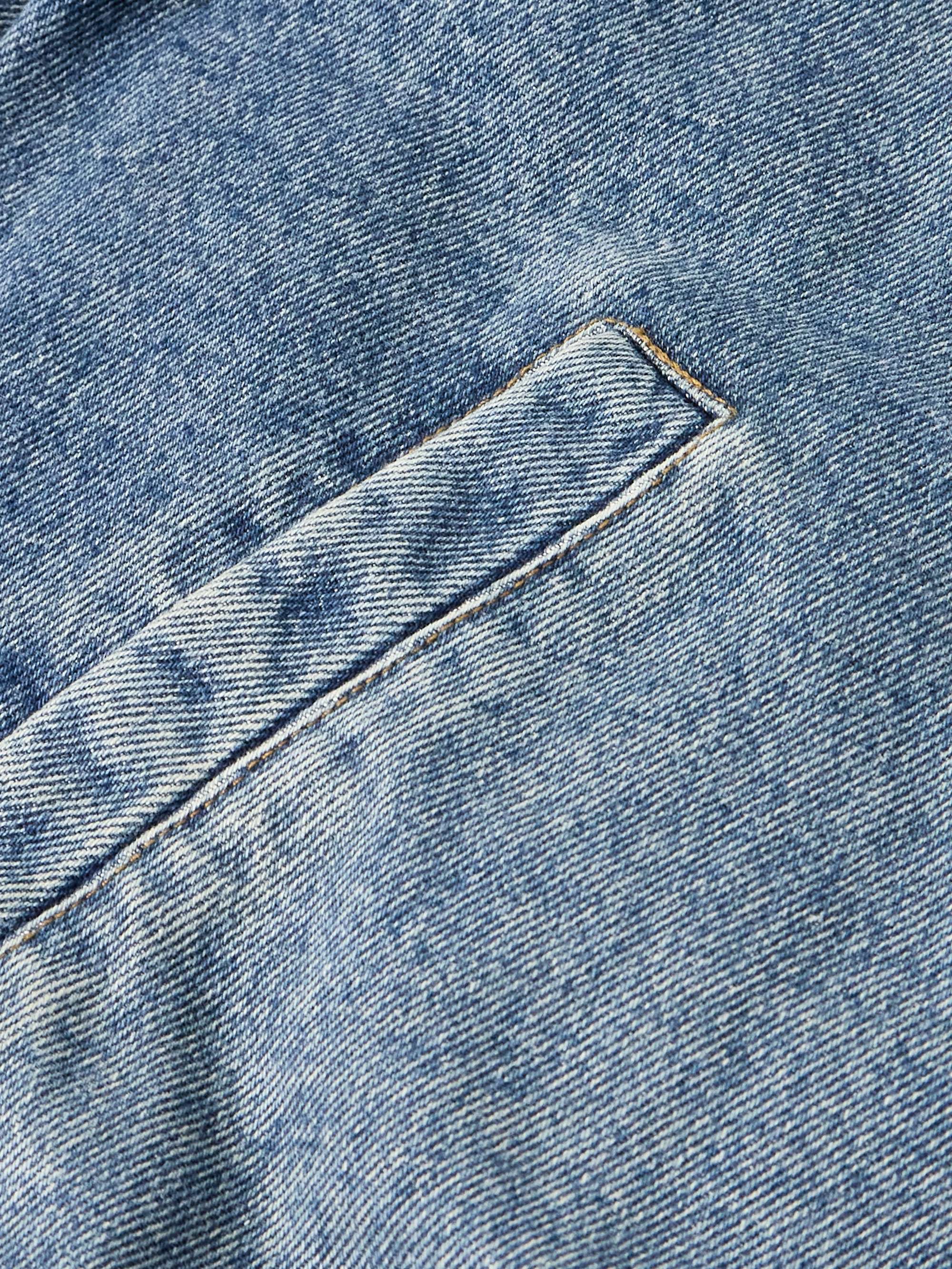 ADC Padded Logo-Embossed Denim Bomber Jacket view
