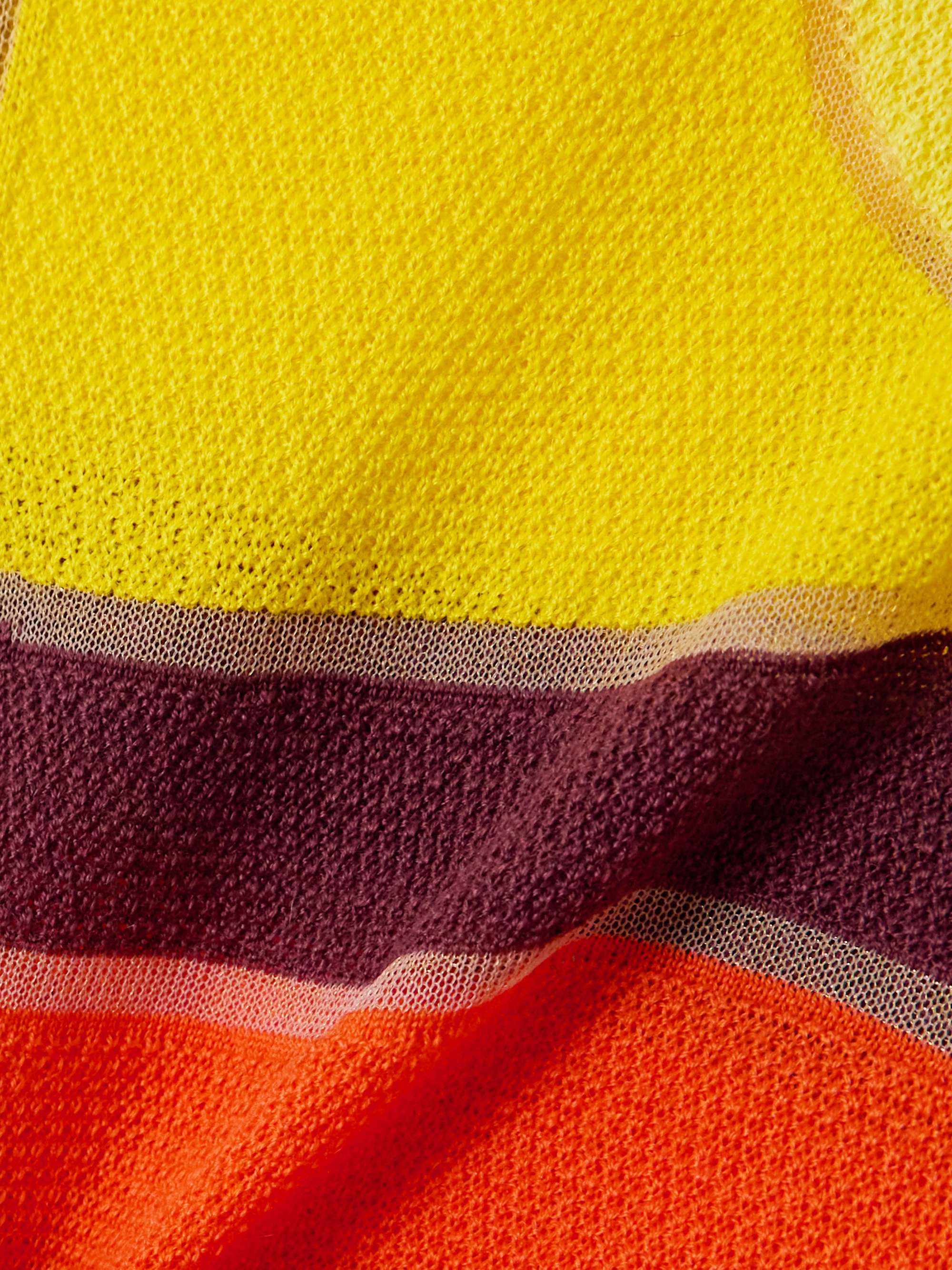 Apollonis color-block wool and cashmere-blend turtleneck midi dress view