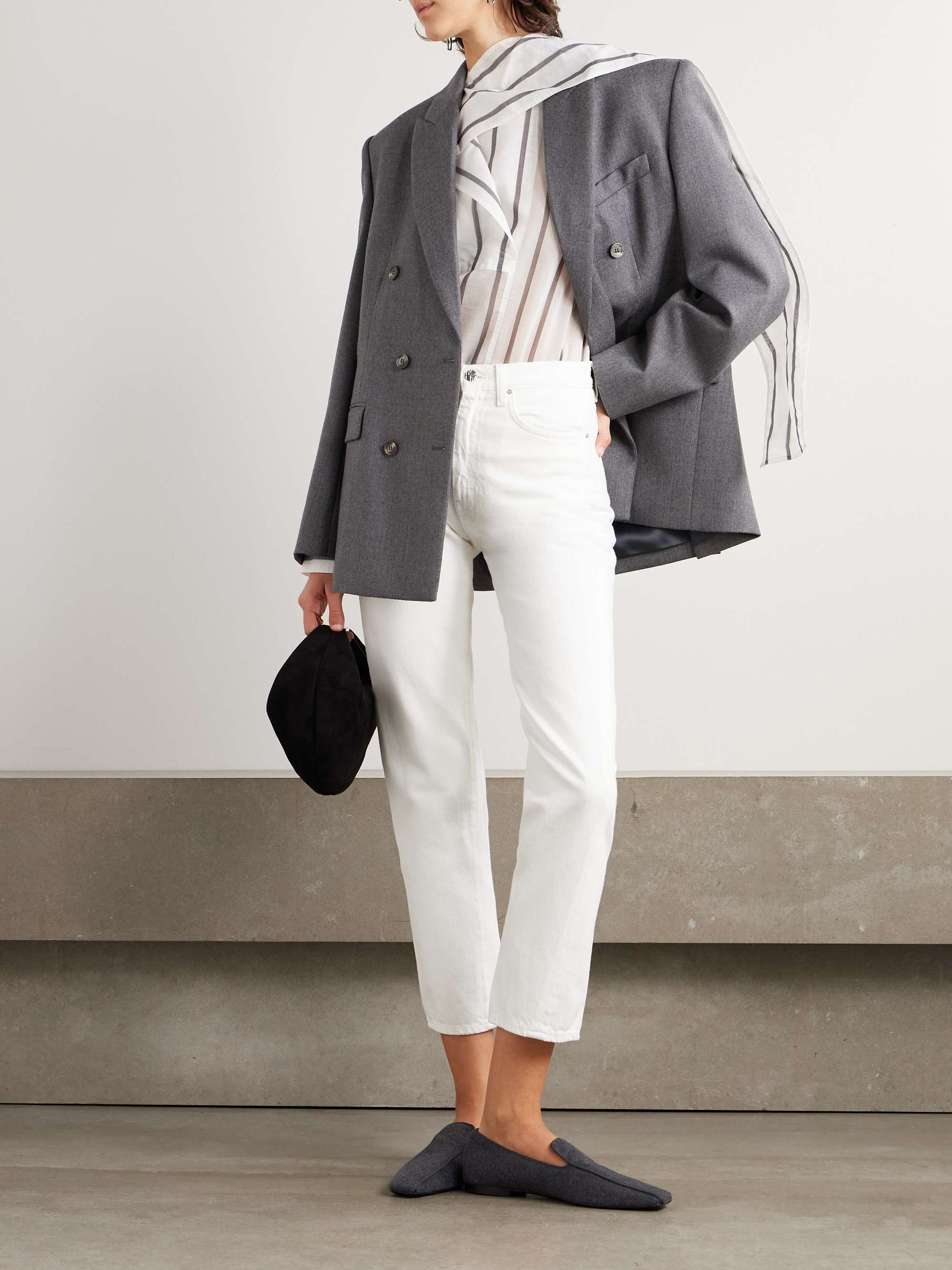 + NET SUSTAIN Twisted Seam high-rise straight-leg organic jeans view