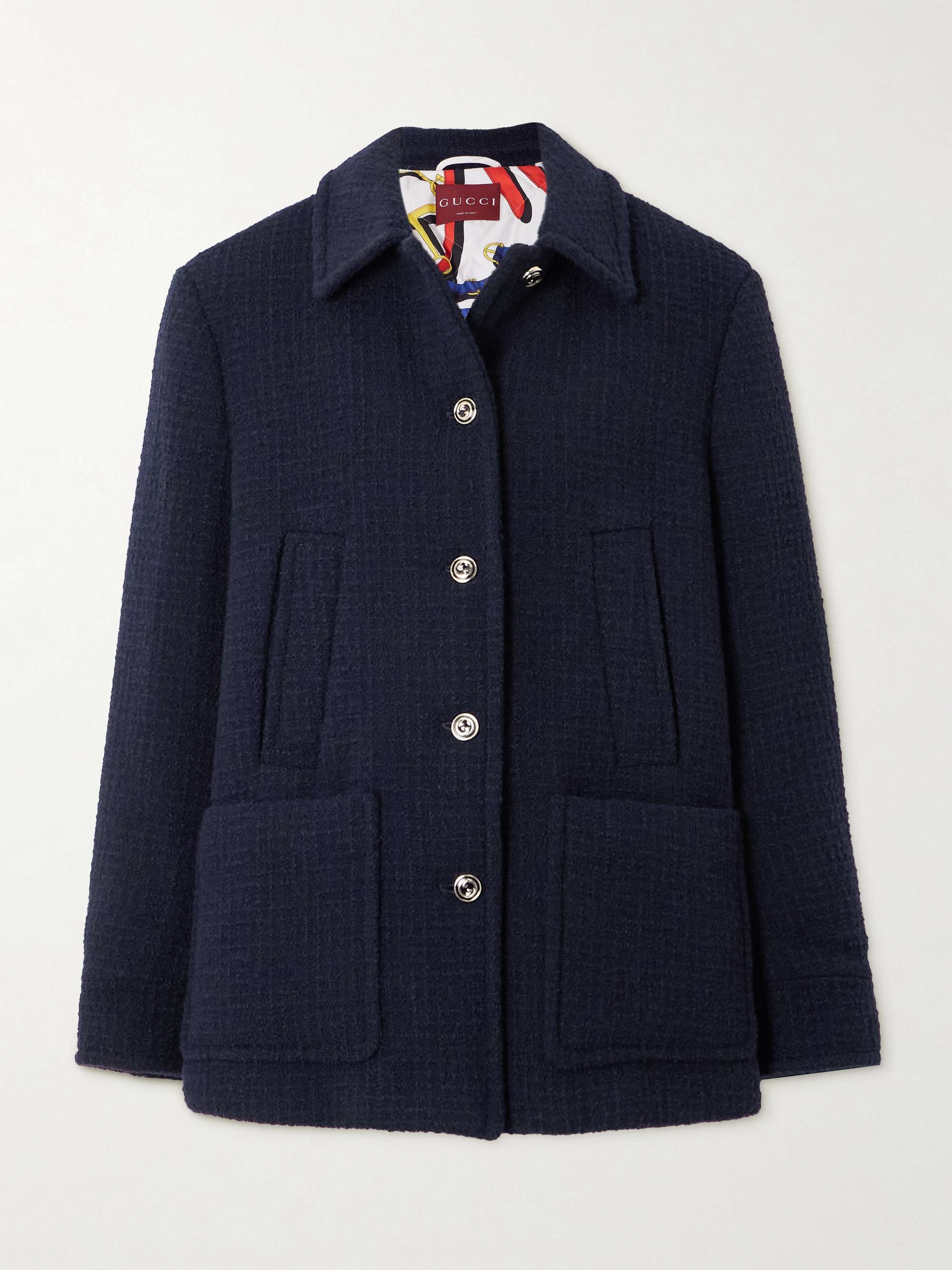 Wool-blend bouclé-tweed coat hero visual