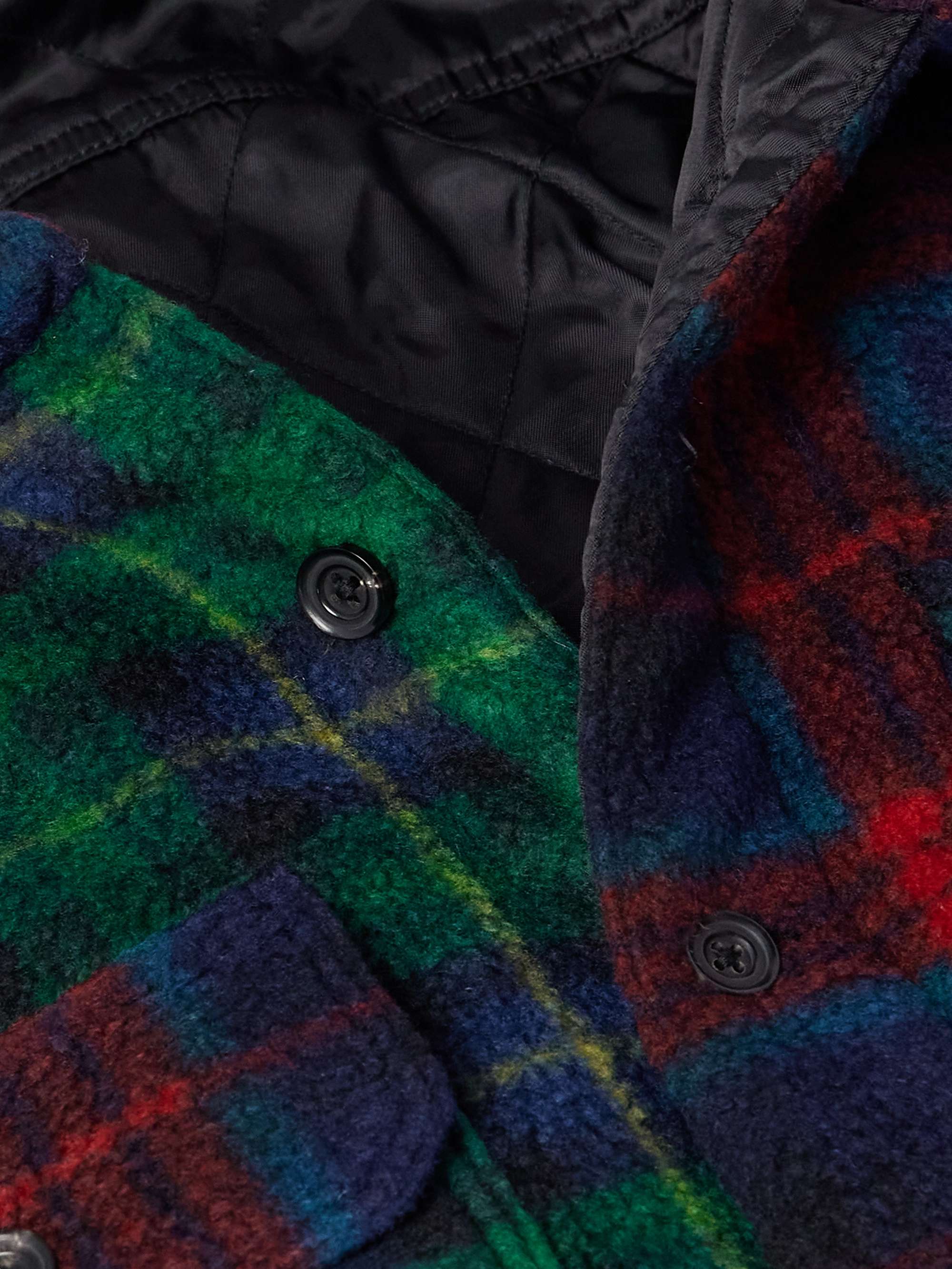 Patchwork Checked Fleece Overshirt view