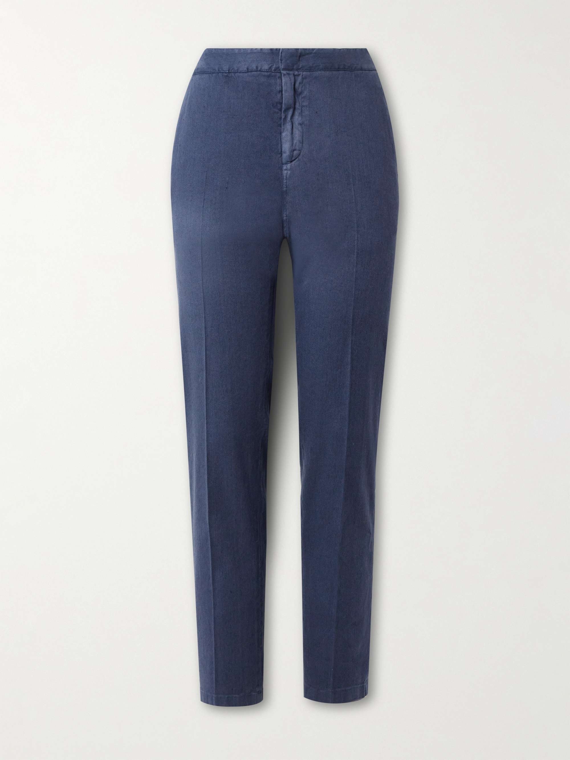 Straight-Leg Linen-Blend Trousers hero visual