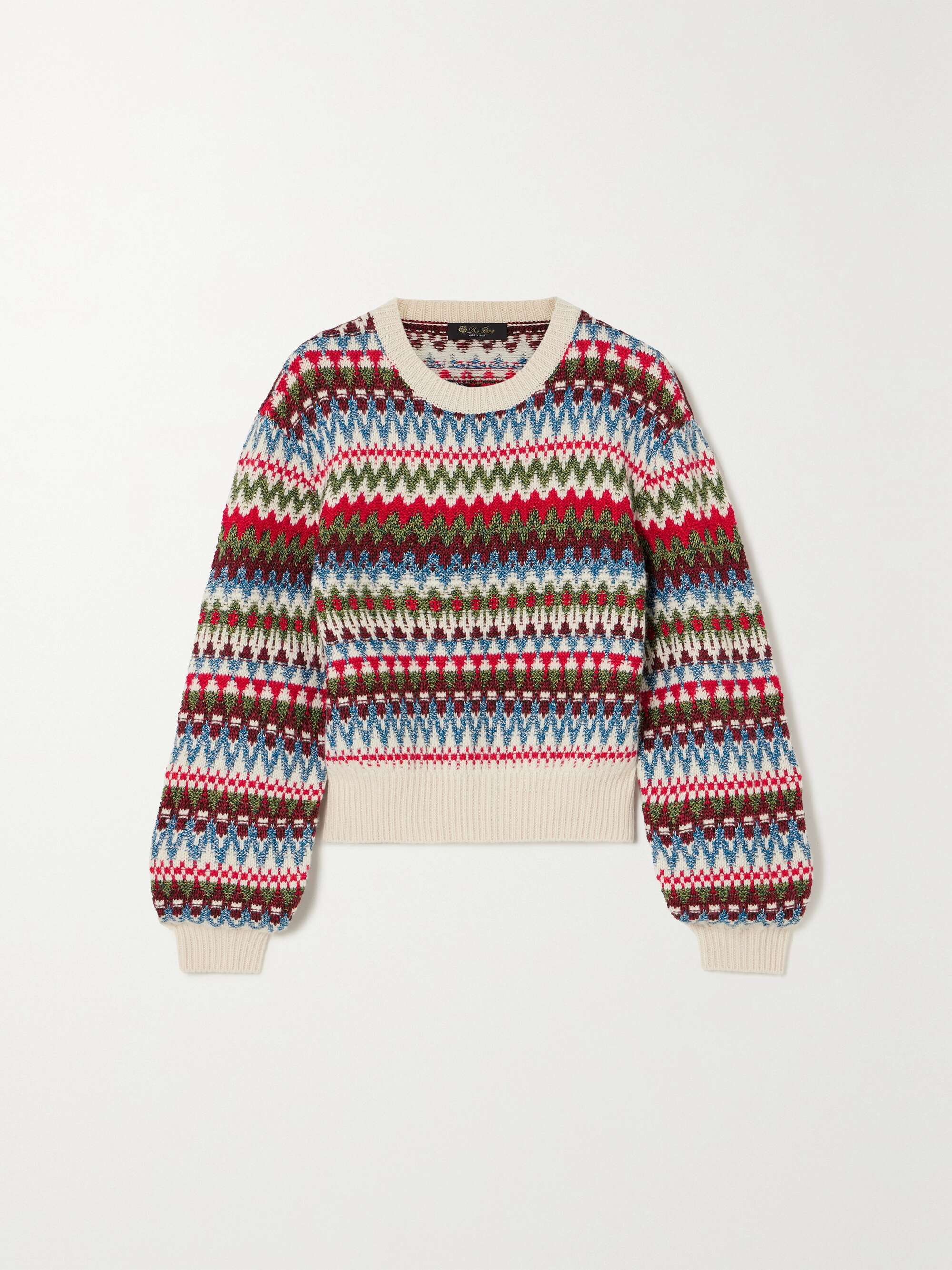 Trujillo Fair Isle silk, cashmere and cotton-blend sweater hero visual