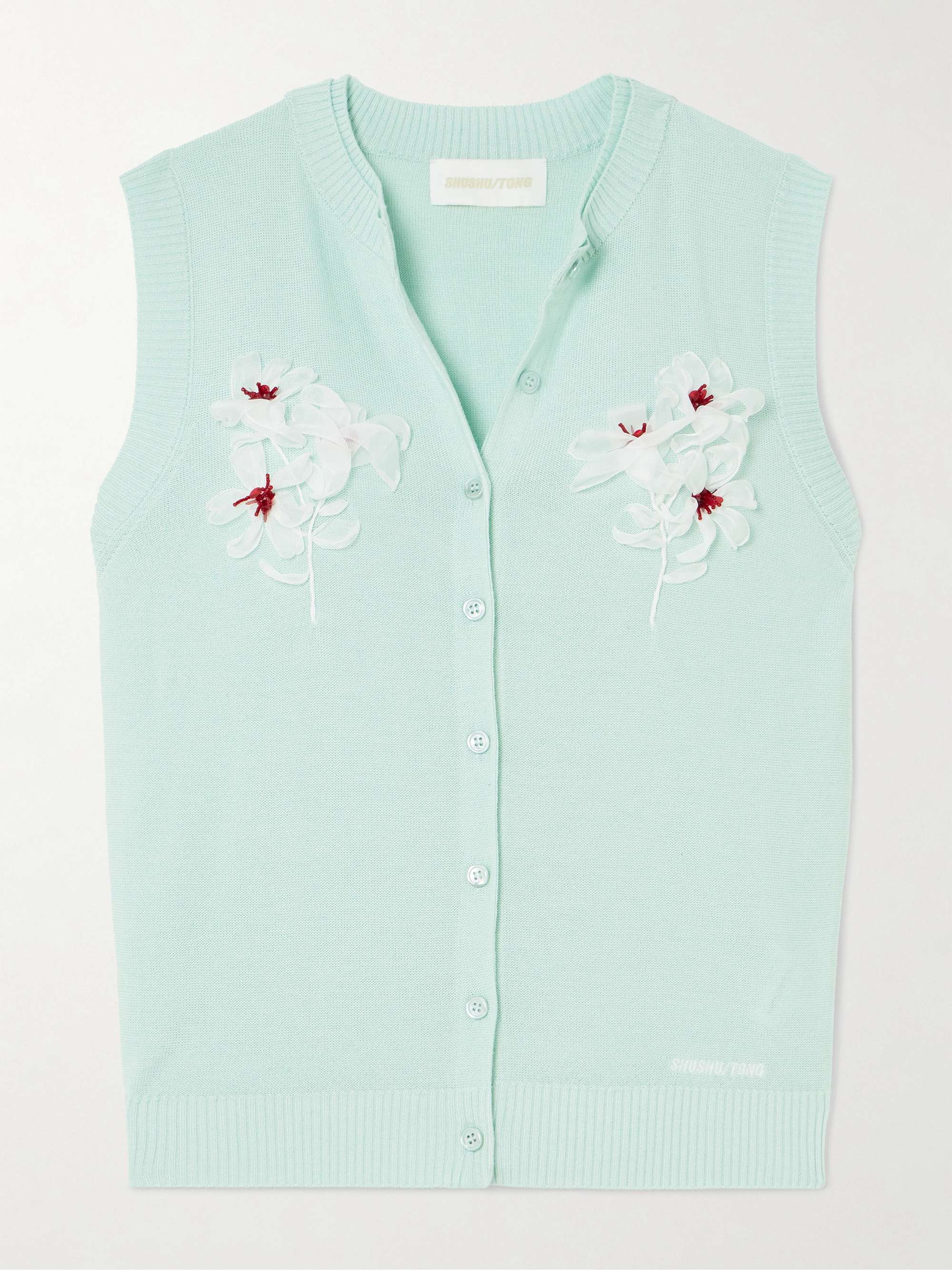 Embellished silk and cashmere-blend vest hero visual