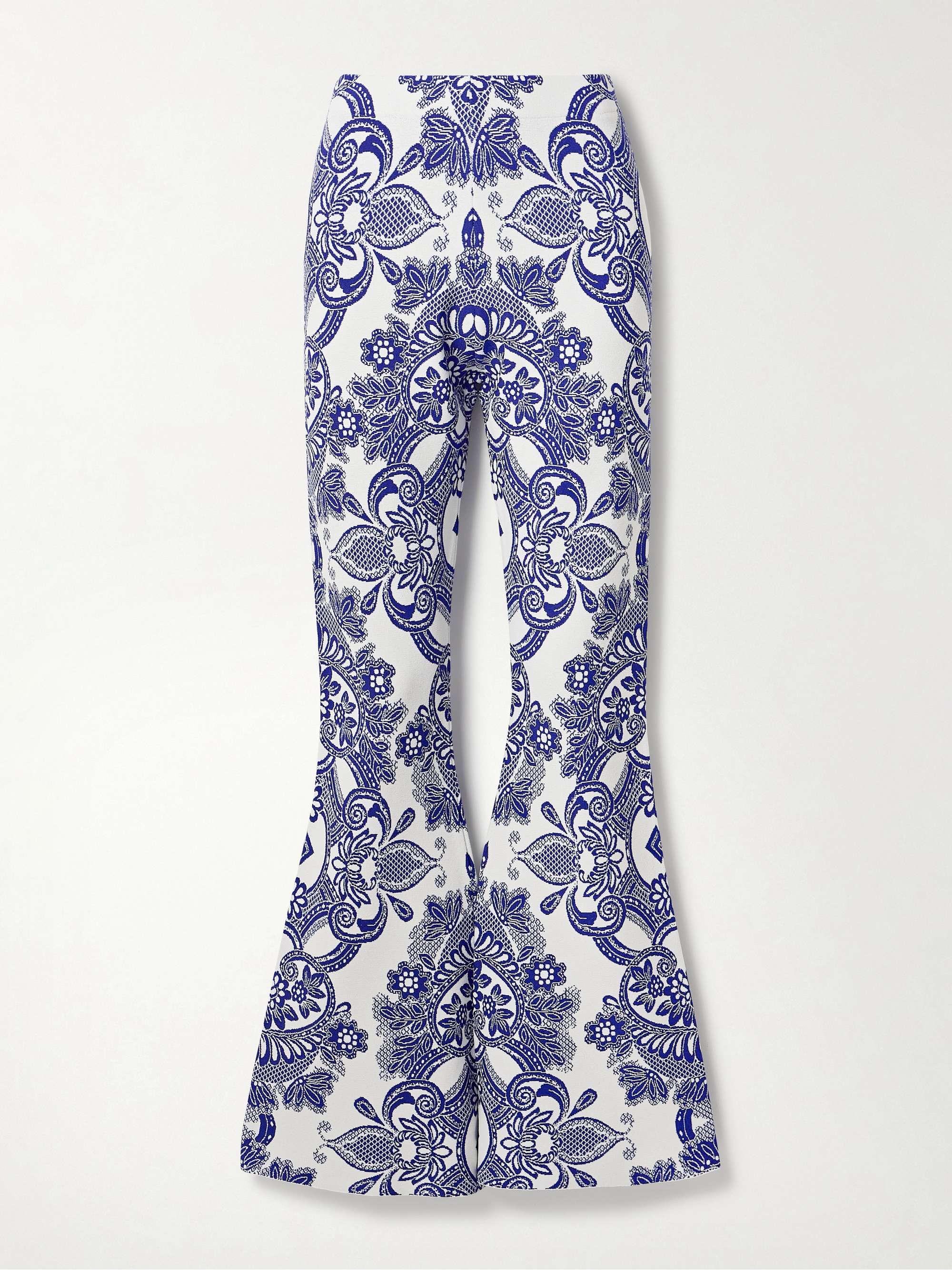 Jacquard-knit flared pants hero visual