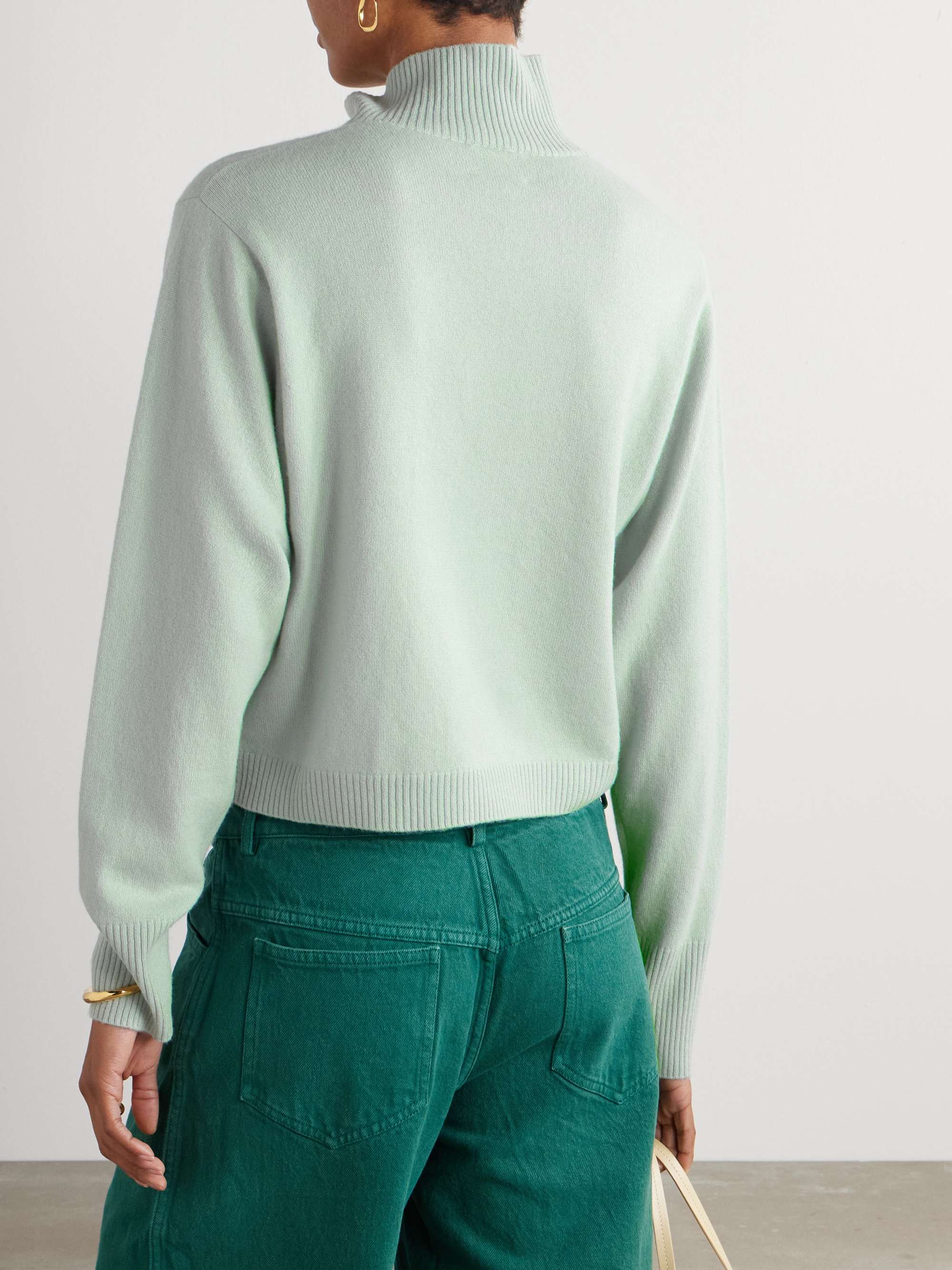 Vail organic cashmere turtleneck sweater view