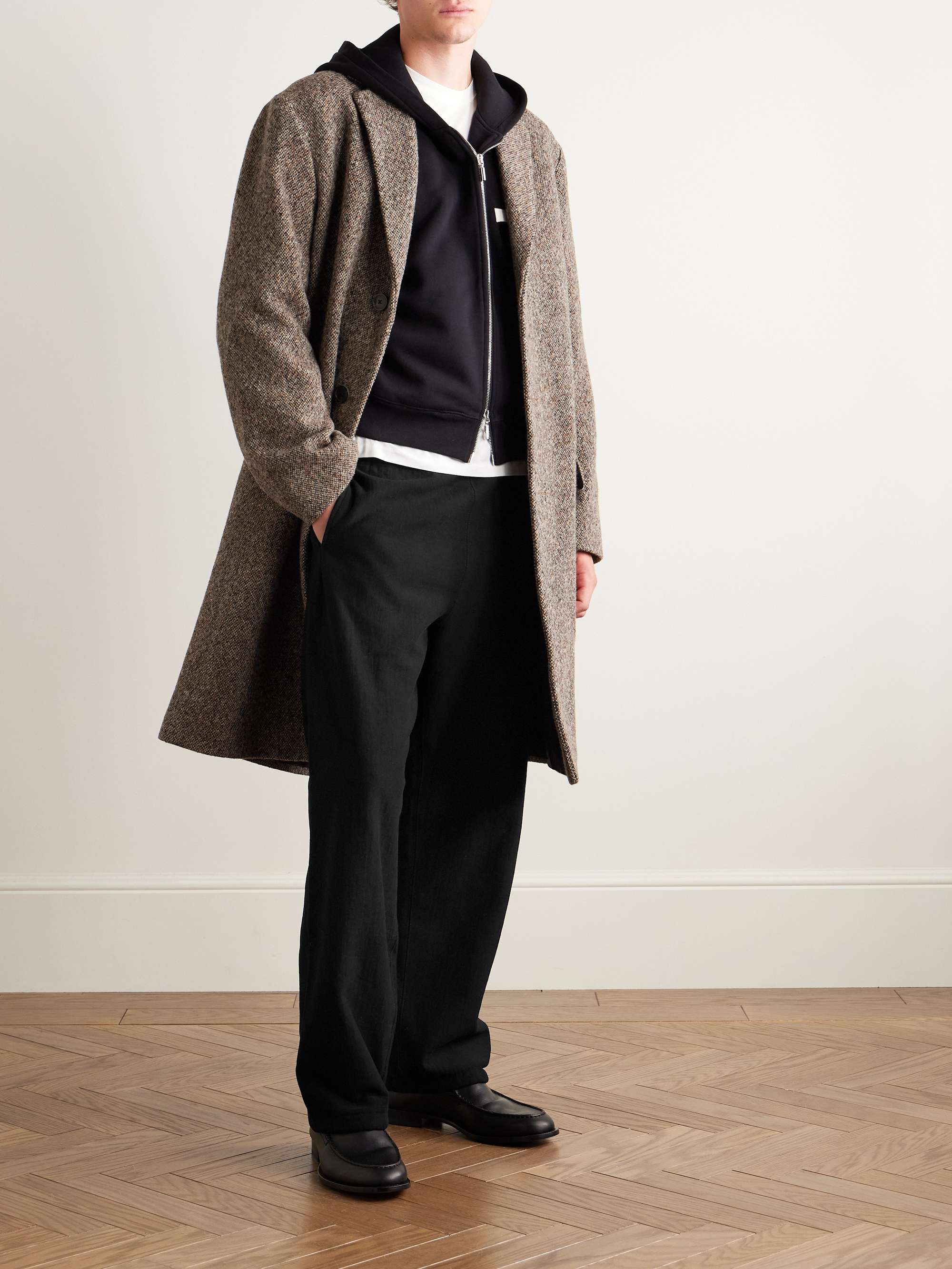 Straight-Leg Cotton-Jersey Trousers view