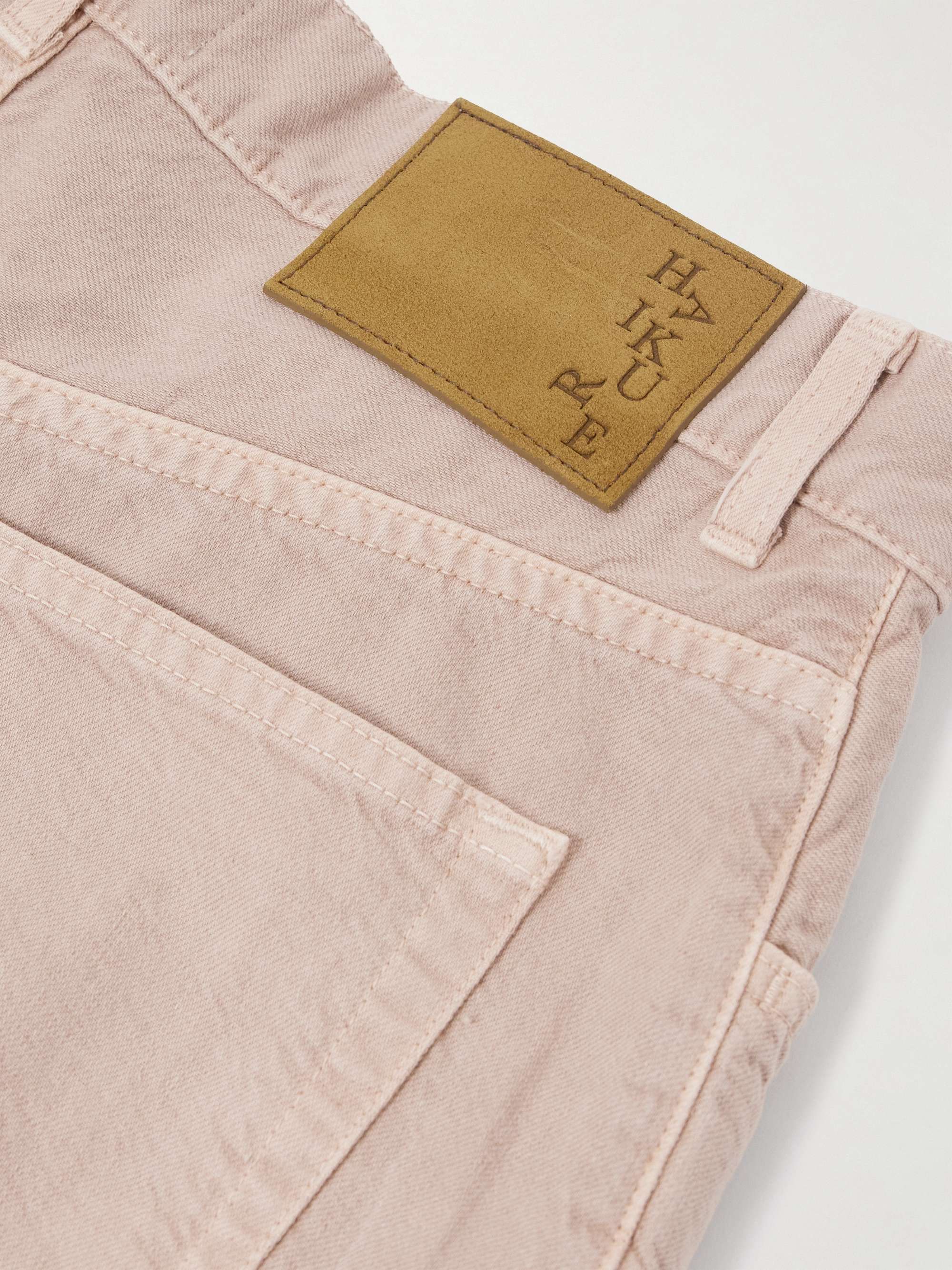 Candy pleated mid-rise wide-leg jeans view