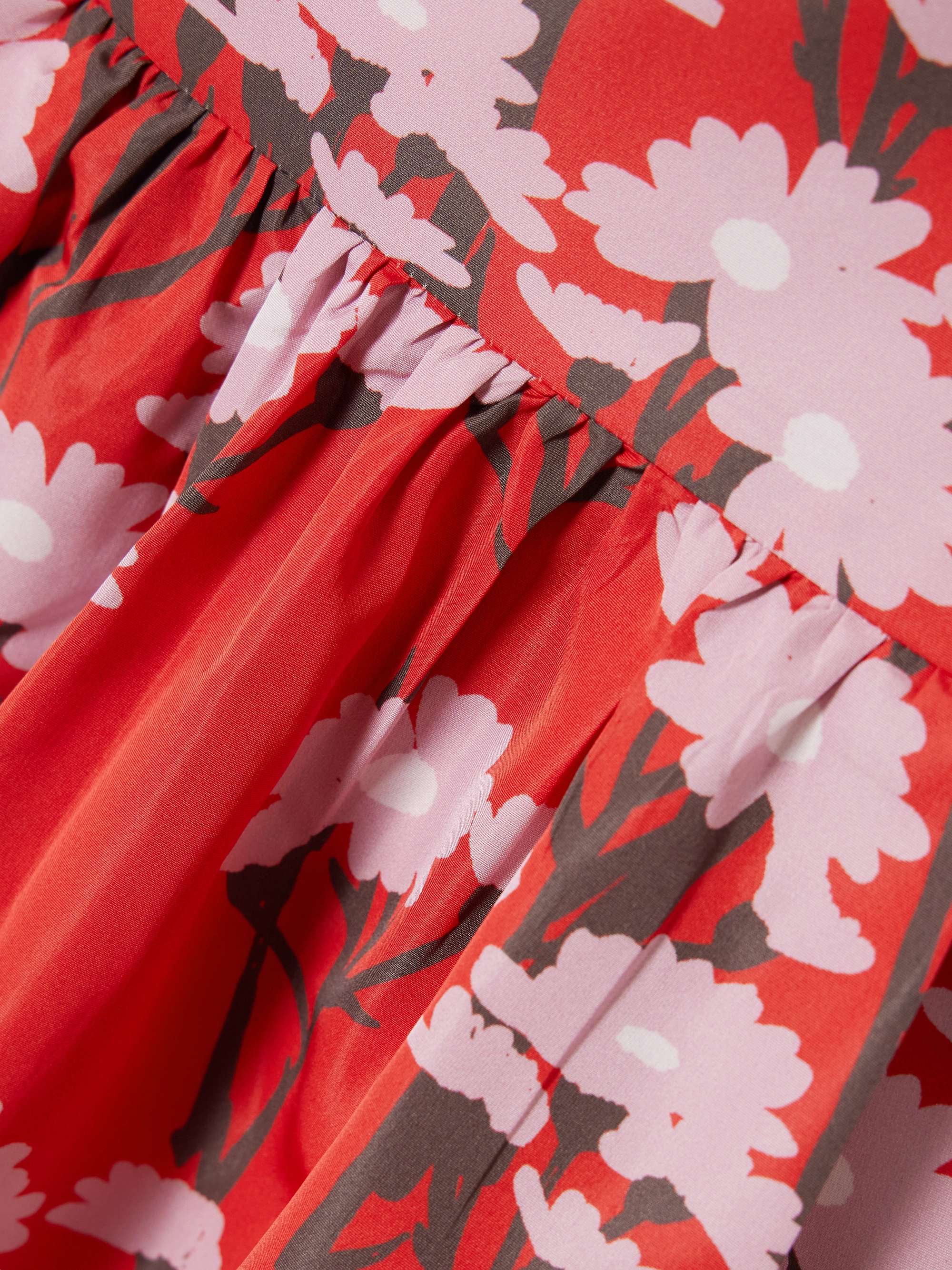 Lena floral-print taffeta maxi dress view